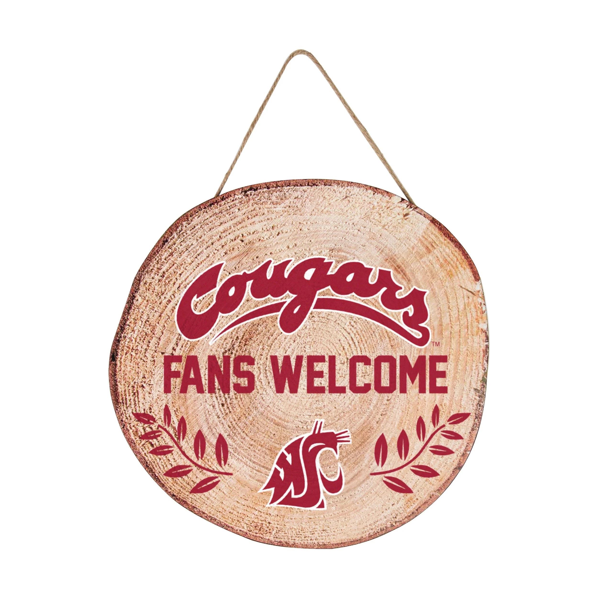 Washington State Cougars NCAA Wood Stump Sign