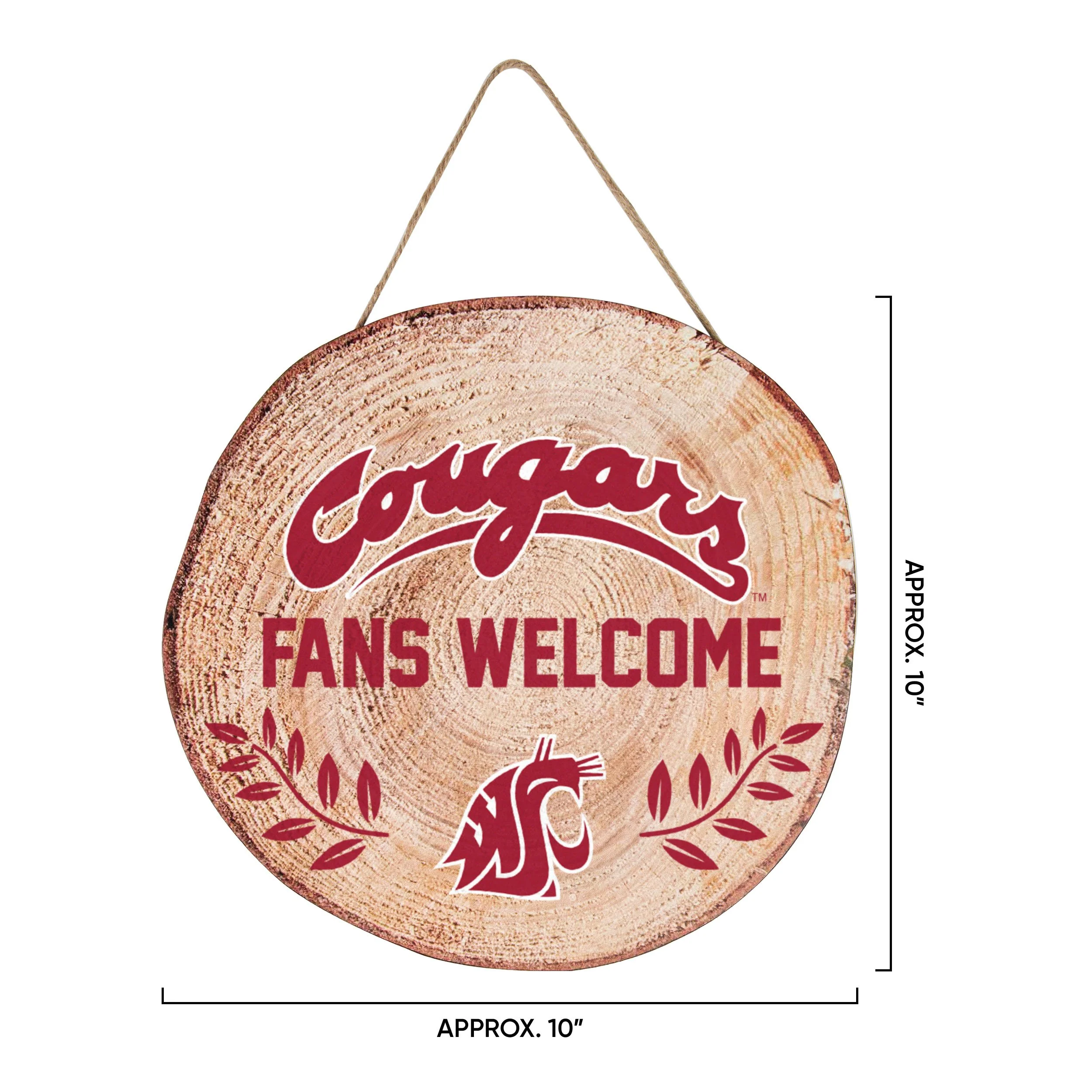 Washington State Cougars NCAA Wood Stump Sign - Image 3
