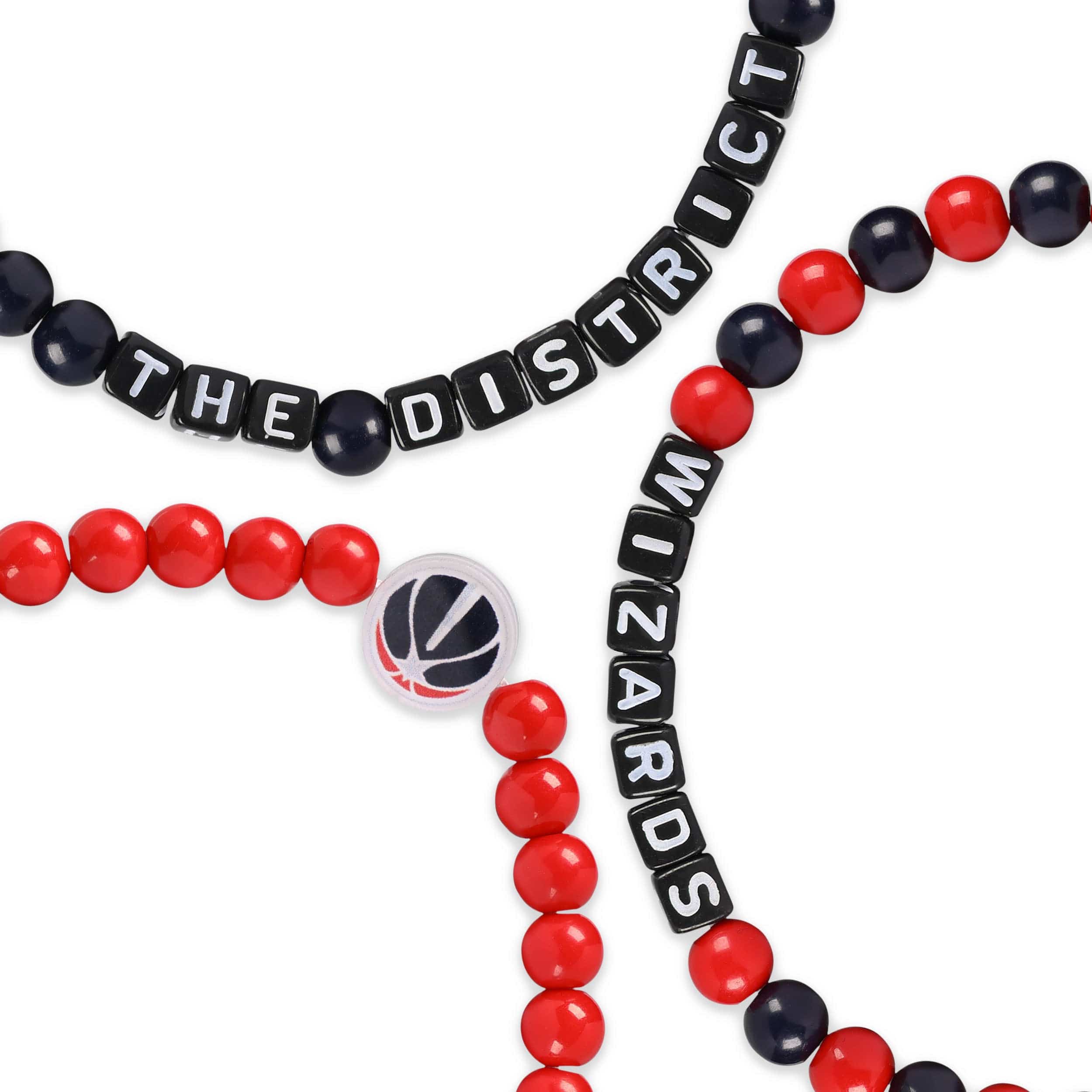 Washington Wizards NBA 3 Pack Beaded Friendship Bracelet - Image 2
