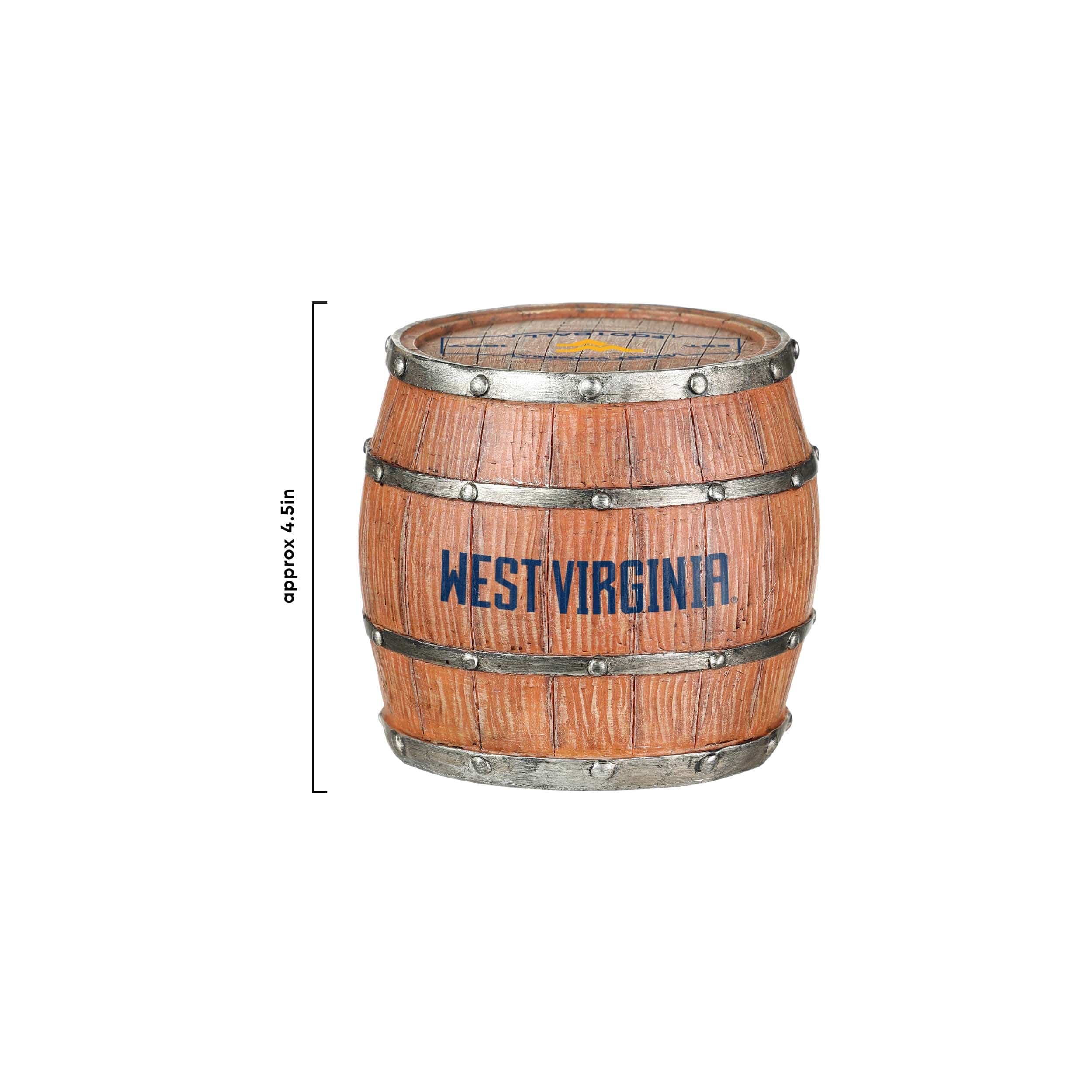 West Virginia Mountaineers NCAA 5 Pack Barrel Coaster Set - Image 4