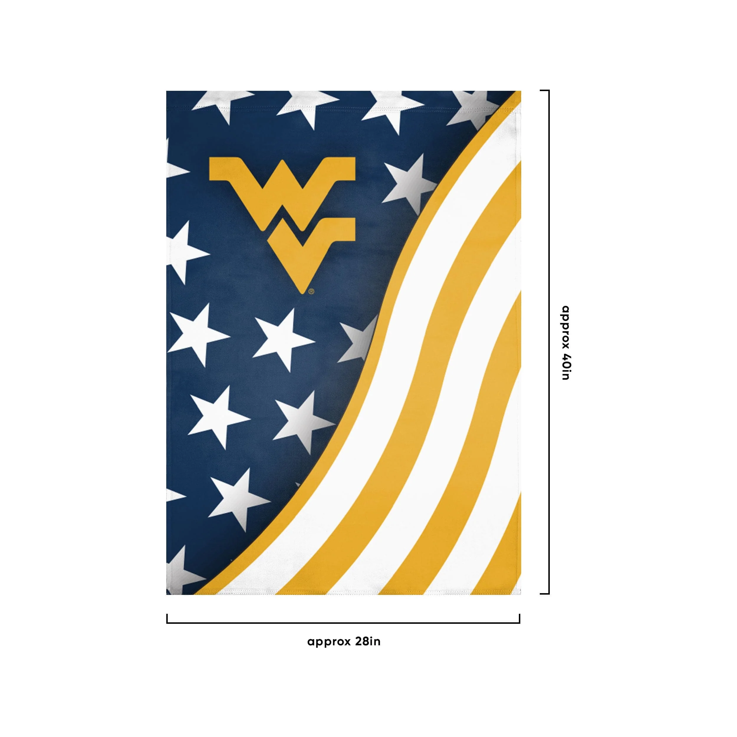 West Virginia Mountaineers NCAA Americana Vertical Flag - Image 3