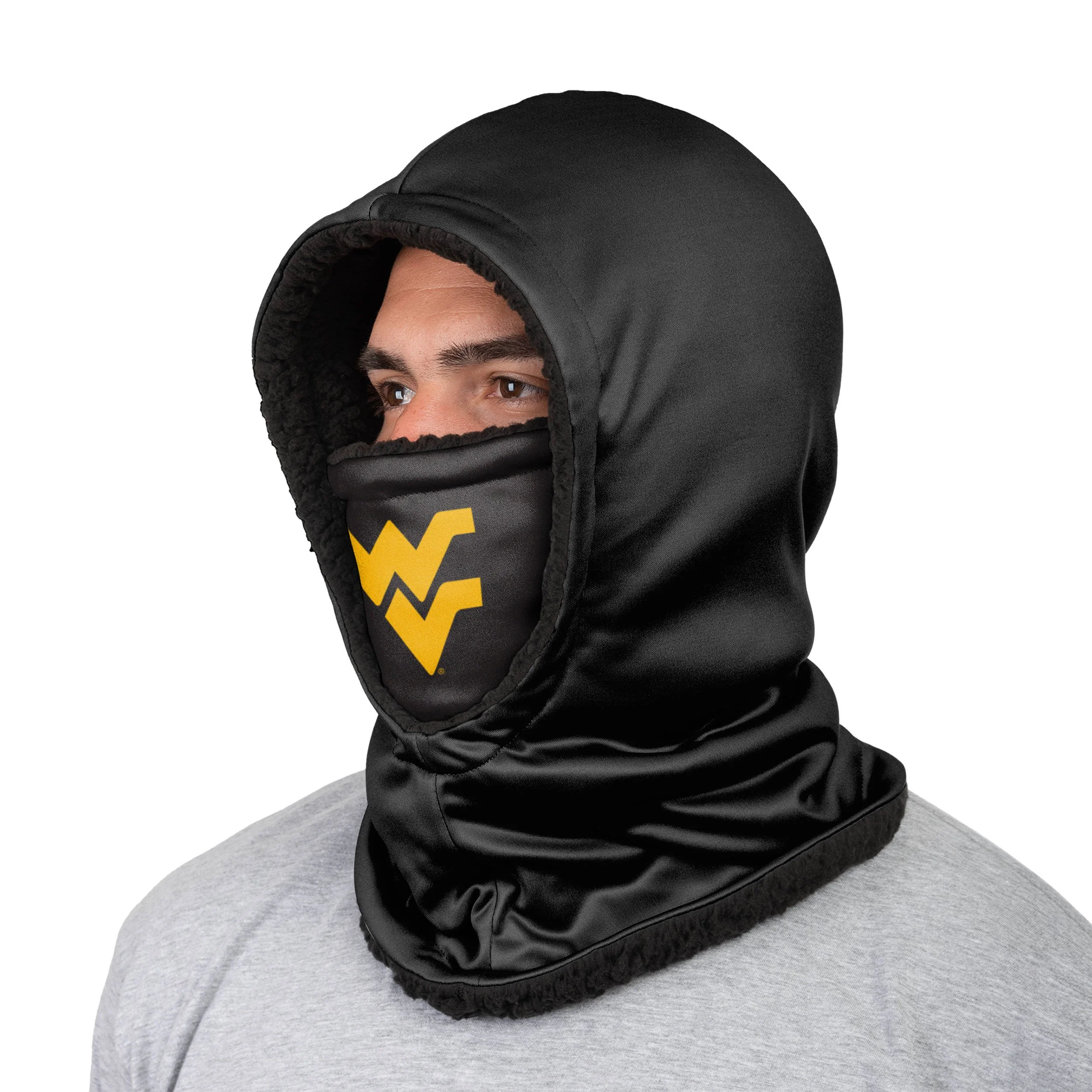 West Virginia Mountaineers NCAA Black Hooded Gaiter - Image 2