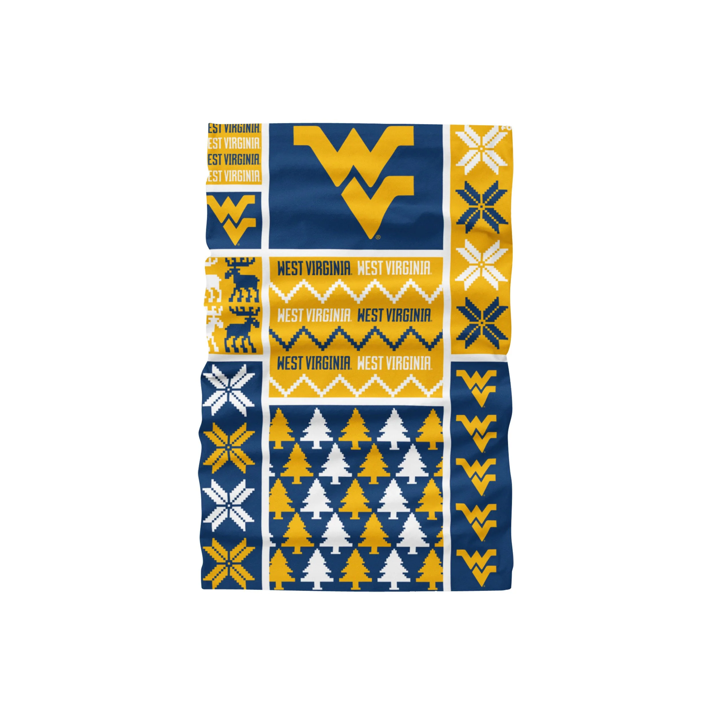 West Virginia Mountaineers NCAA Busy Block Gaiter Scarf - Image 2
