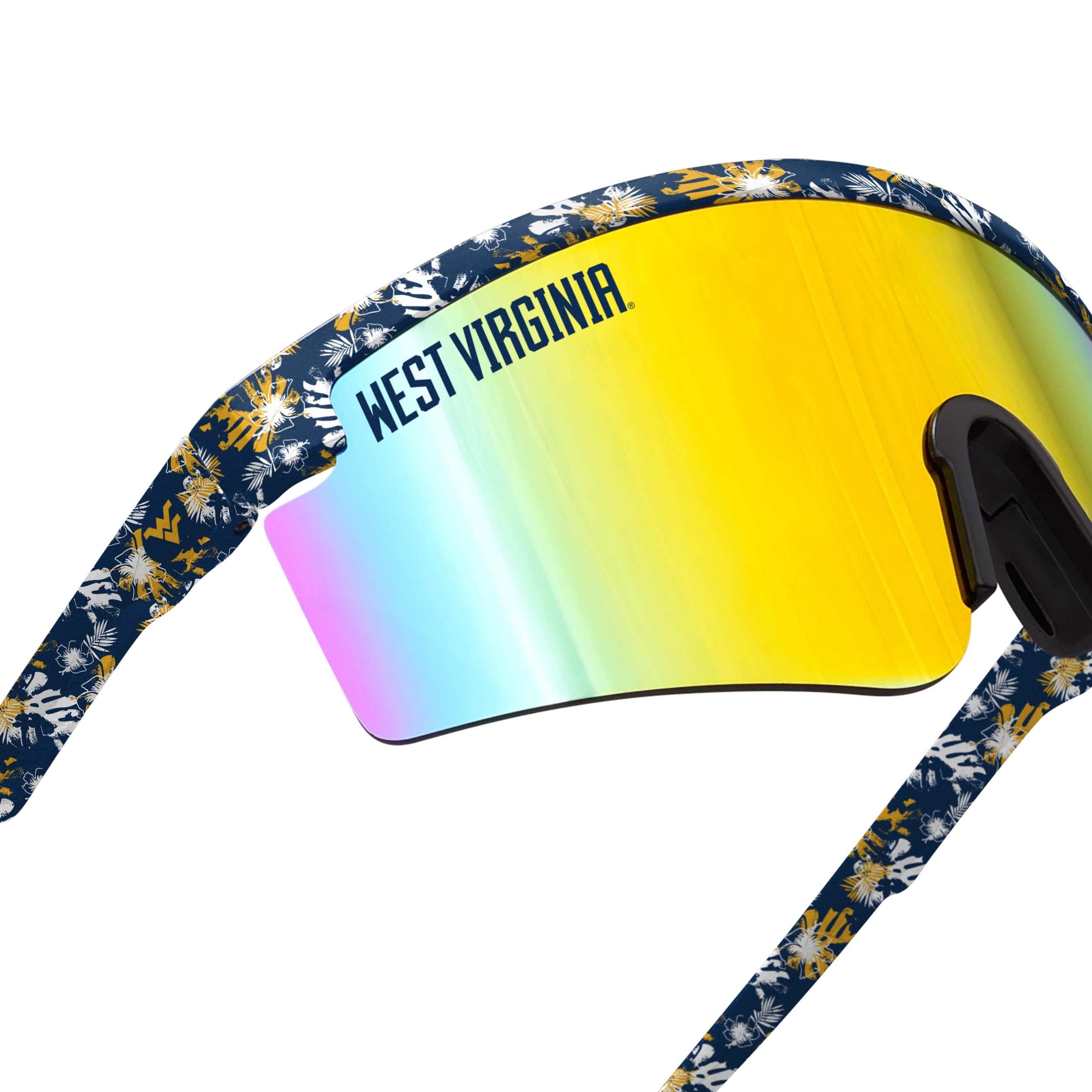 West Virginia Mountaineers NCAA Floral Large Frame Sunglasses - Image 4