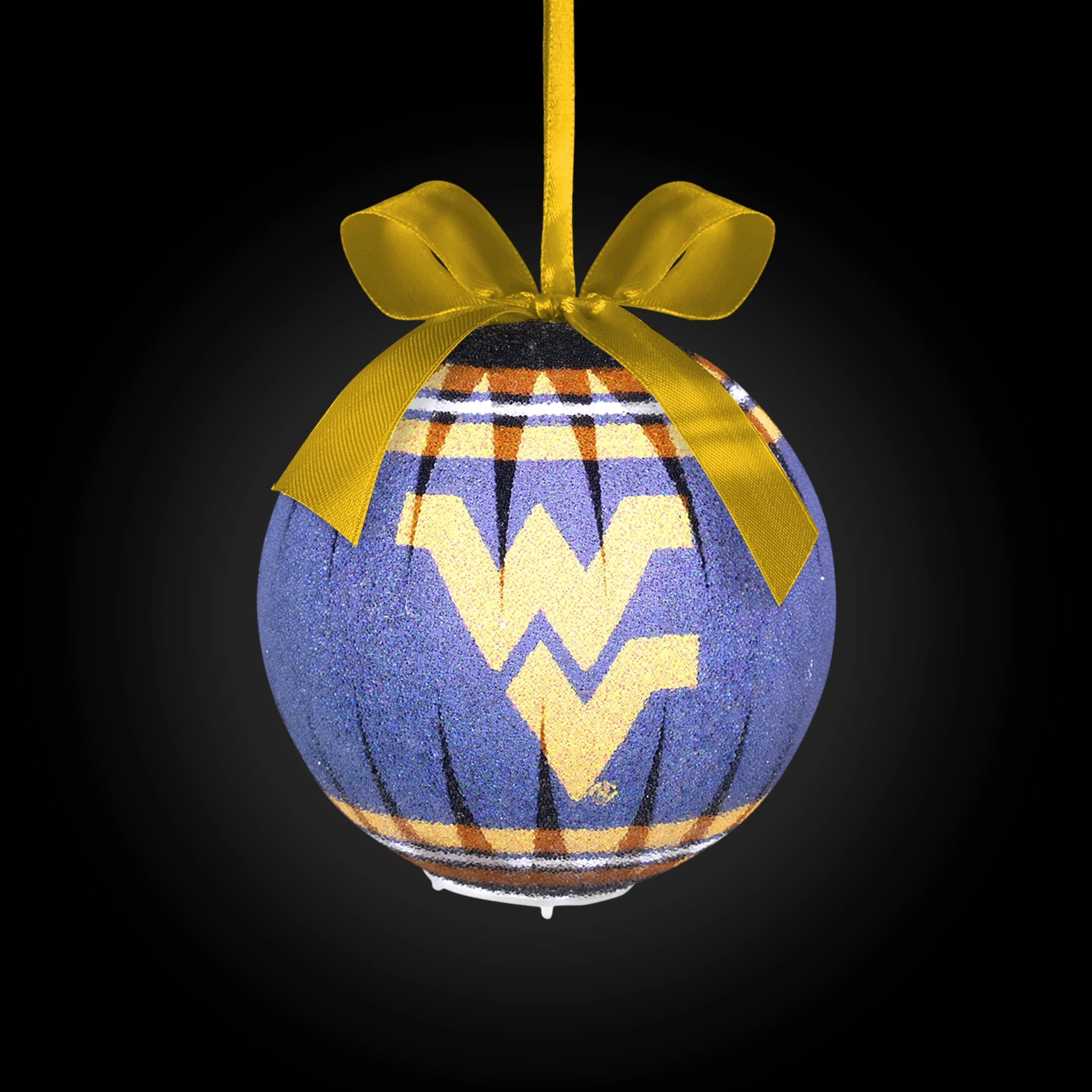 West Virginia Mountaineers NCAA LED Shatterproof Ball Ornament - Image 2