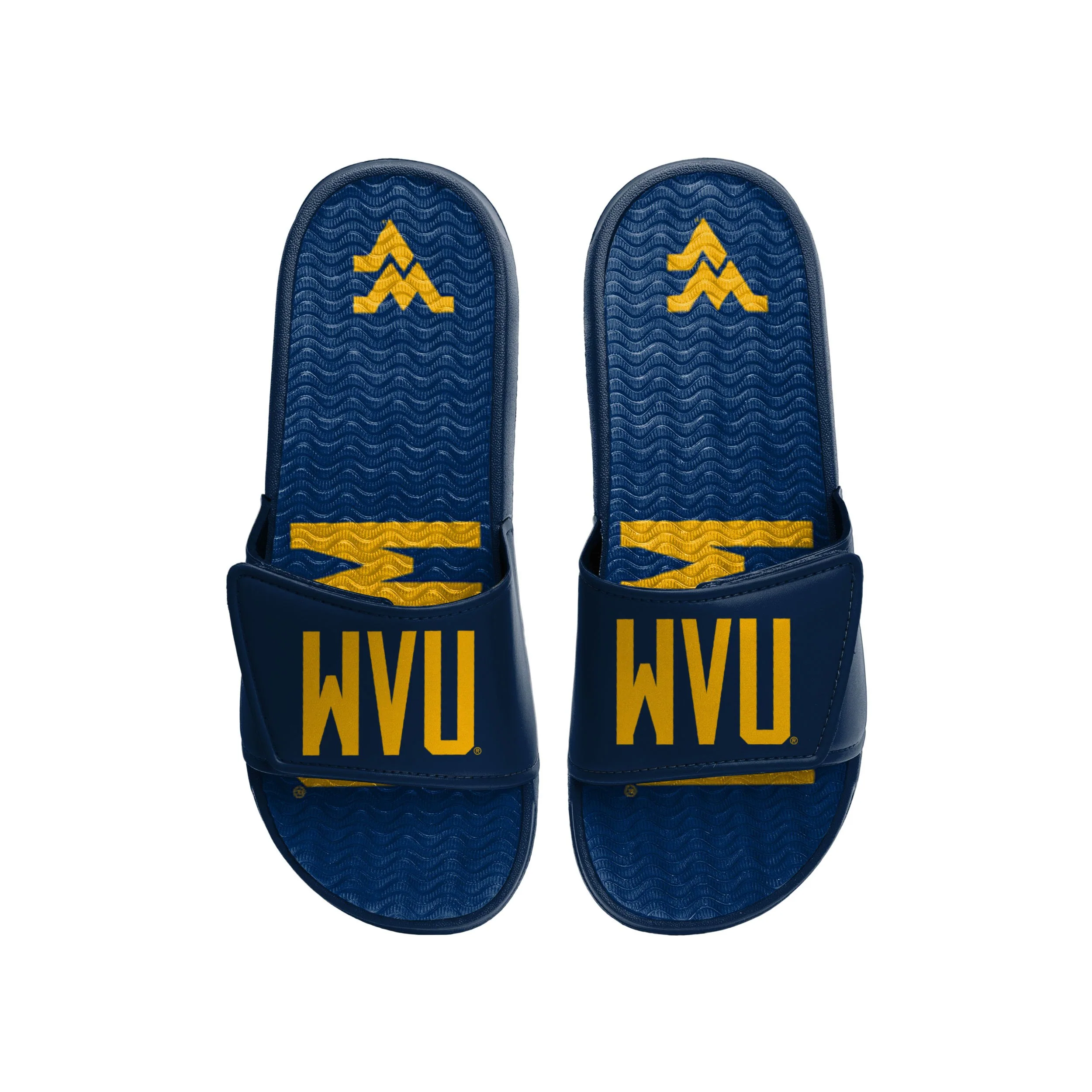West Virginia Mountaineers NCAA Mens Colorblock Big Logo Gel Slide - Image 2