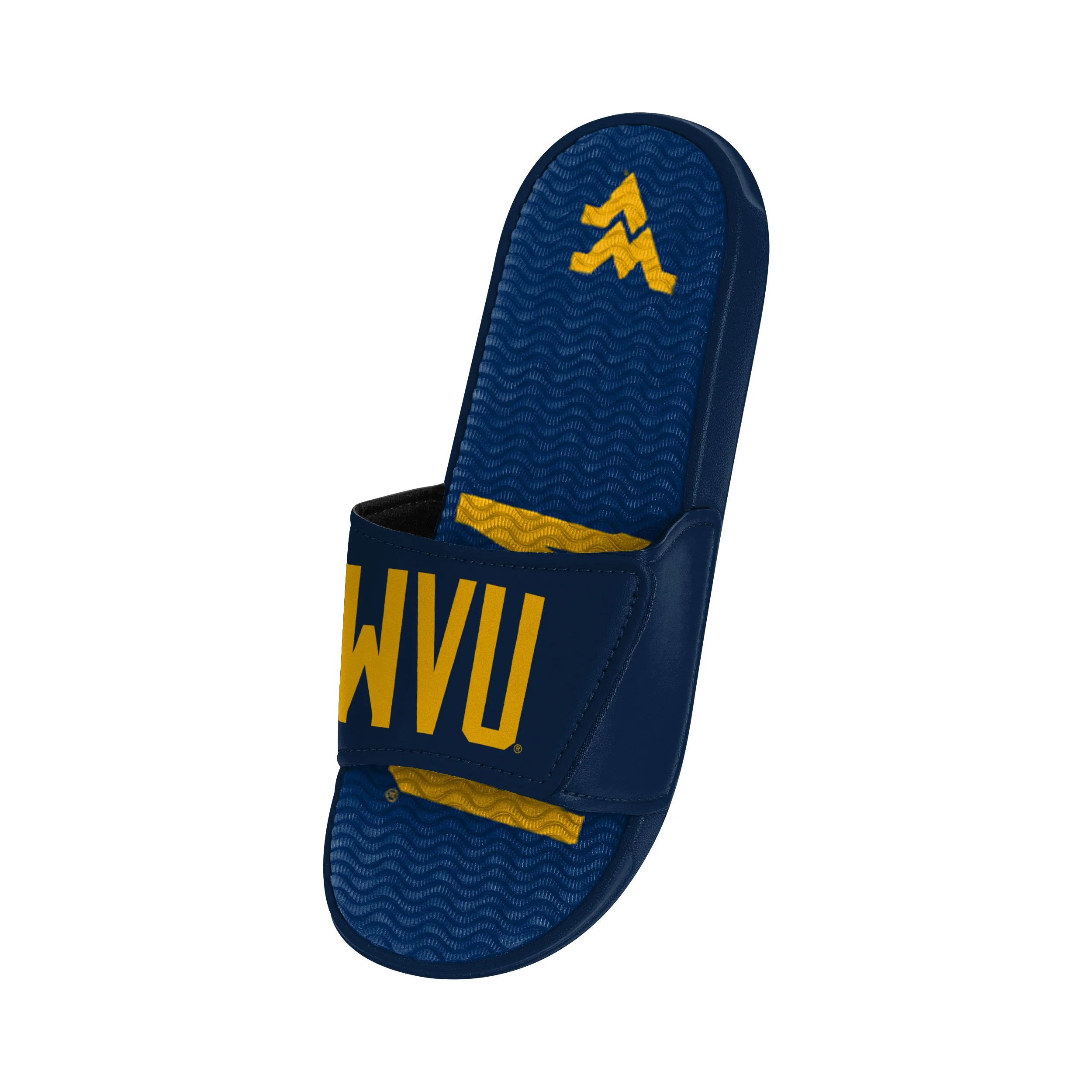 West Virginia Mountaineers NCAA Mens Colorblock Big Logo Gel Slide - Image 3