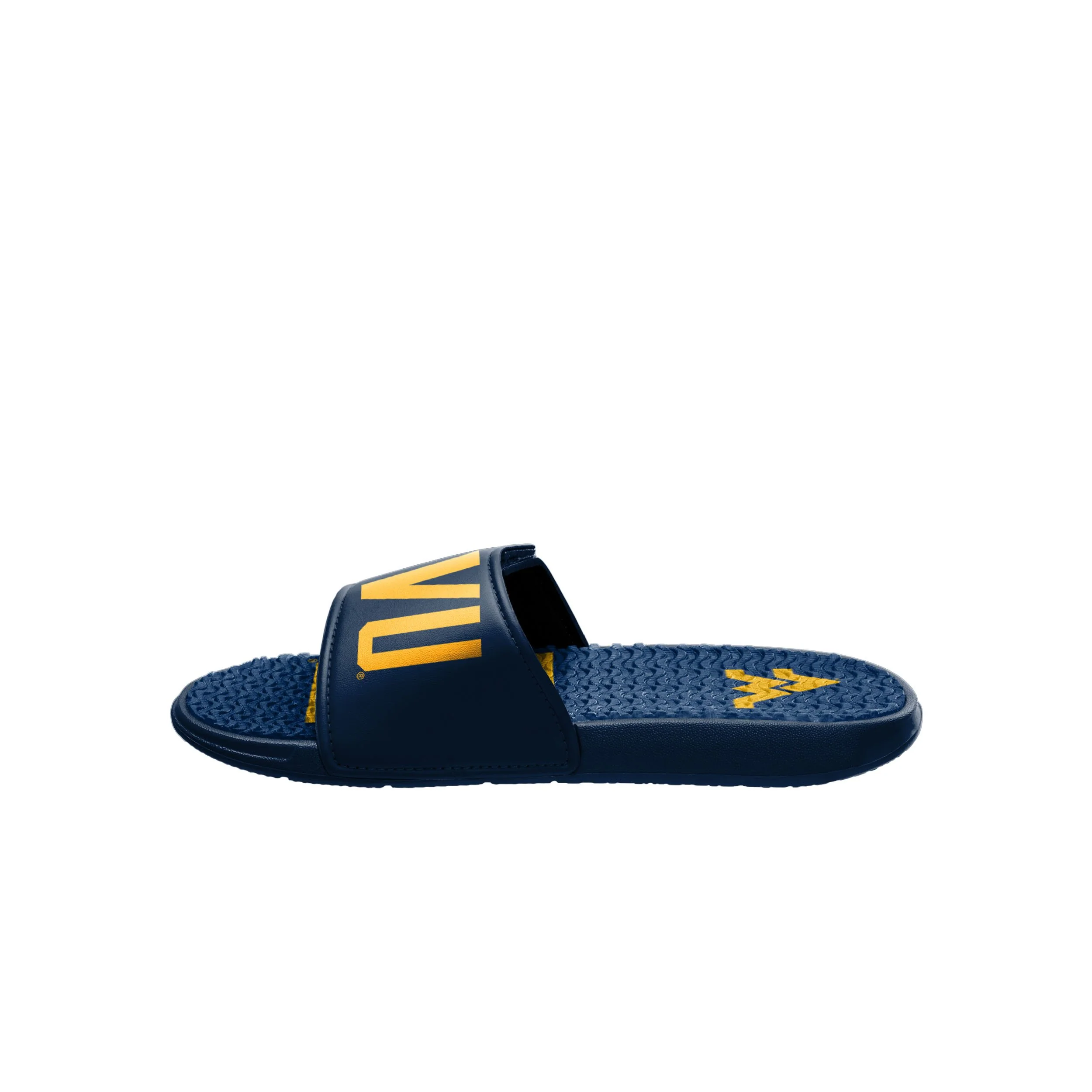 West Virginia Mountaineers NCAA Mens Colorblock Big Logo Gel Slide - Image 4