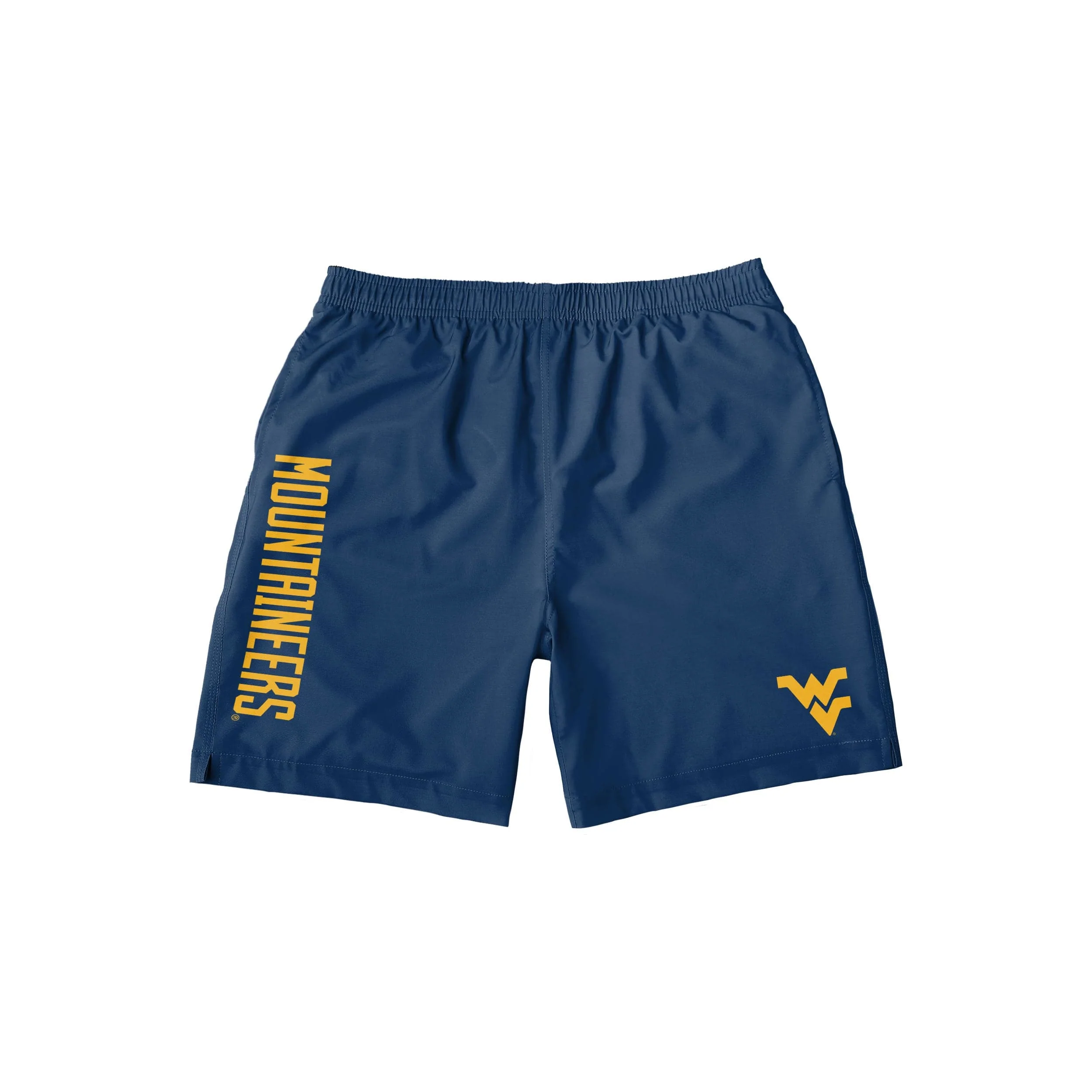 West Virginia Mountaineers NCAA Mens Solid Wordmark Traditional Swimming Trunks - Image 4
