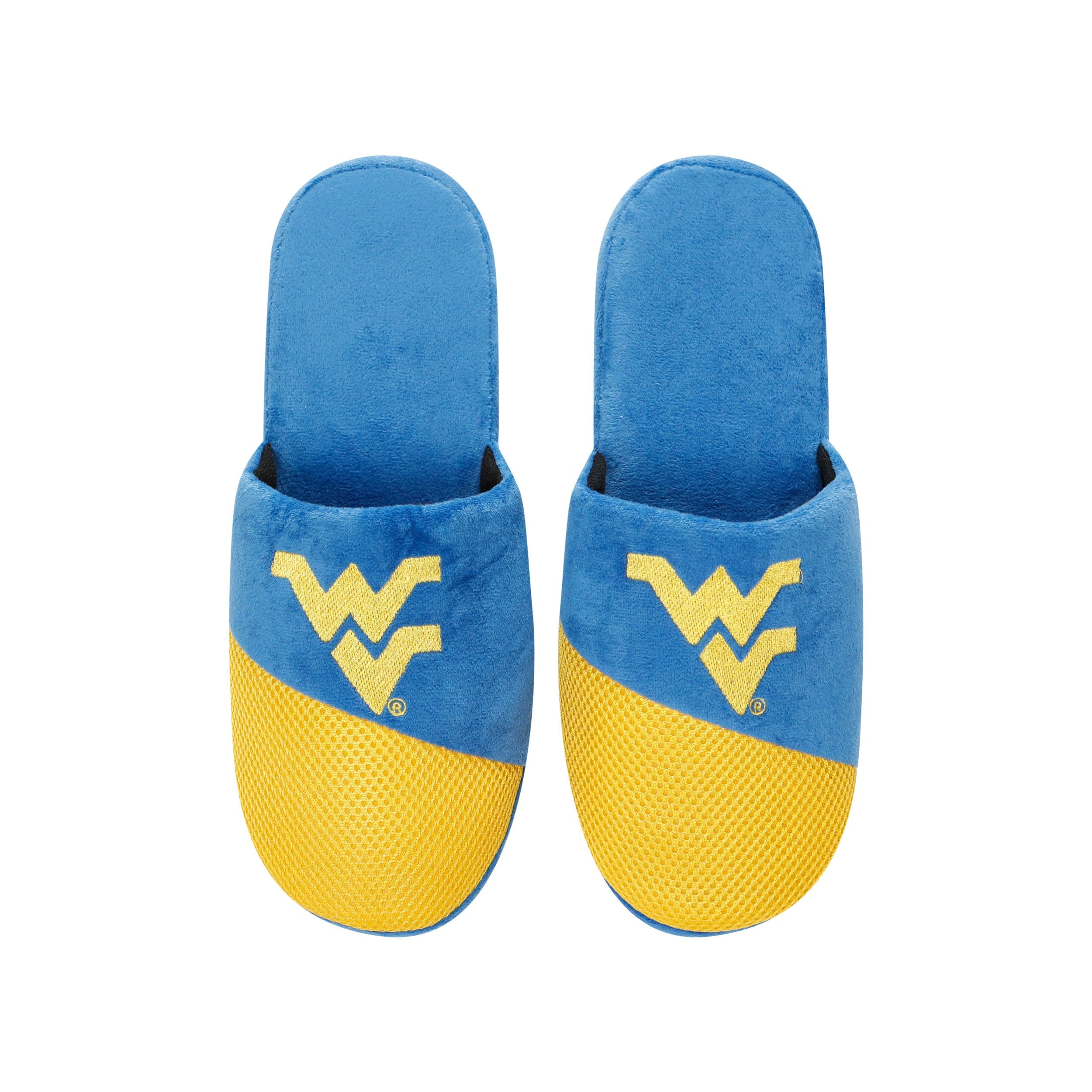 West Virginia Mountaineers NCAA Mens Team Logo Staycation Slippers - Image 4