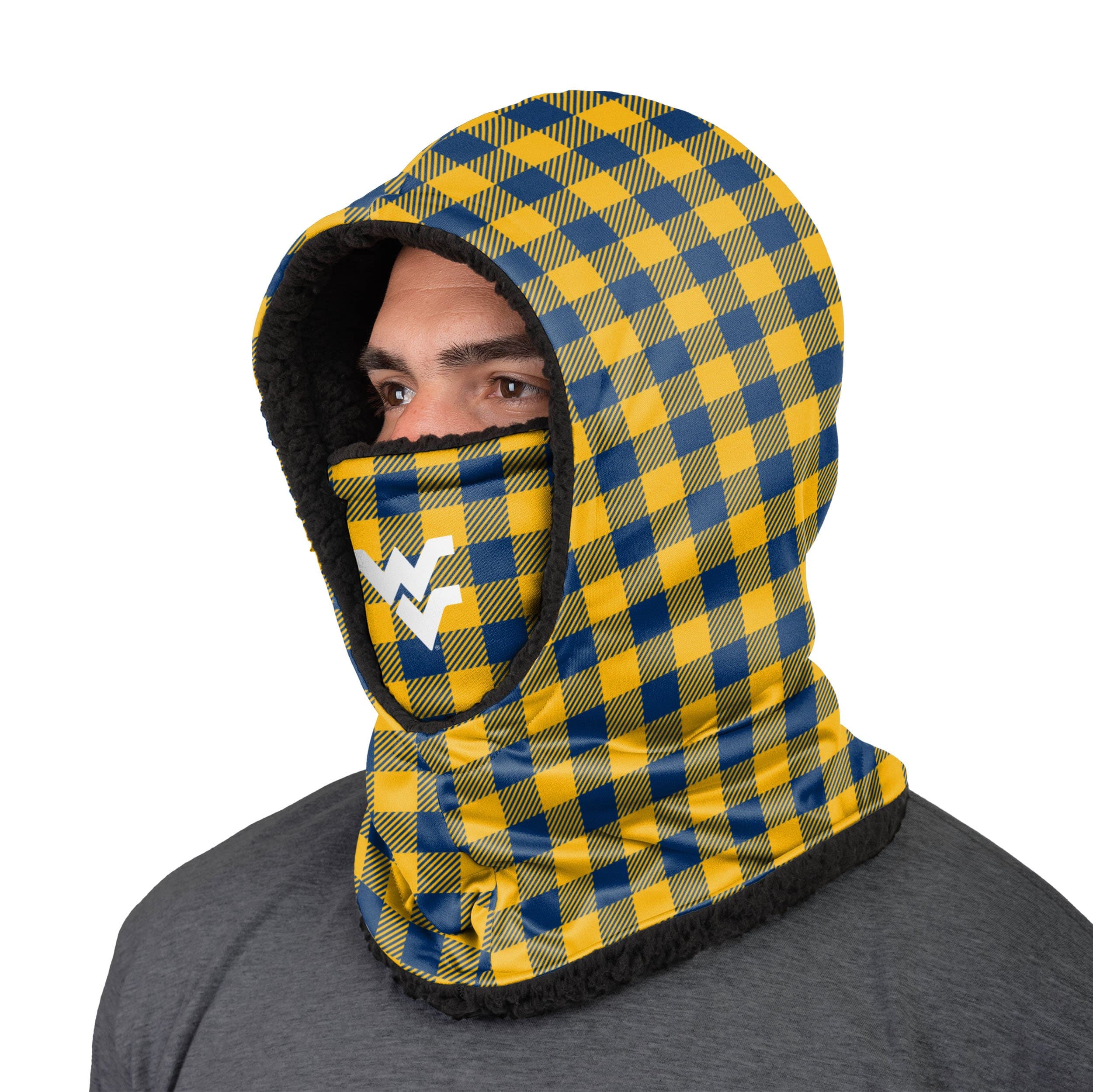 West Virginia Mountaineers NCAA Plaid Hooded Gaiter - Image 2