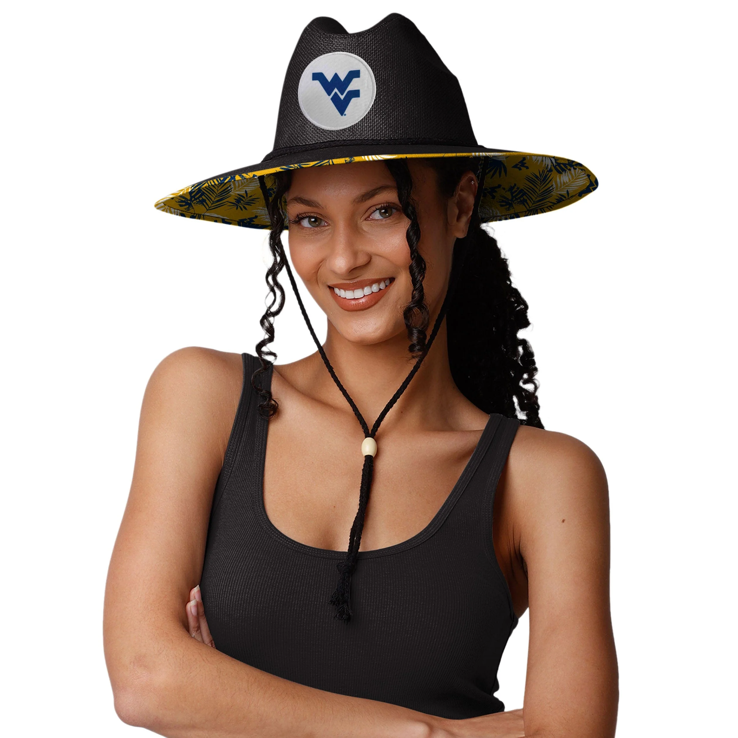 West Virginia Mountaineers NCAA Team Color Straw Hat - Image 4