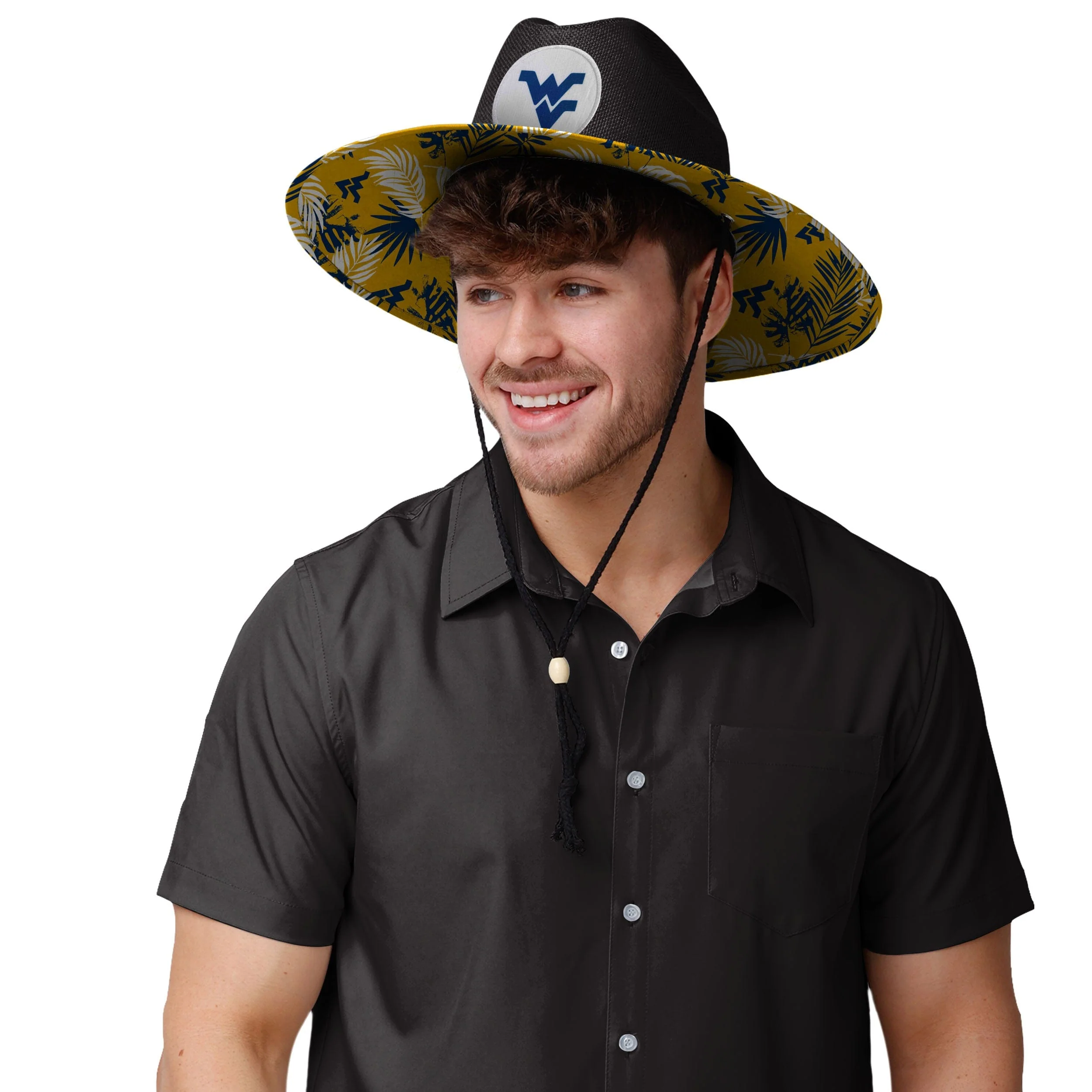 West Virginia Mountaineers NCAA Team Color Straw Hat - Image 5