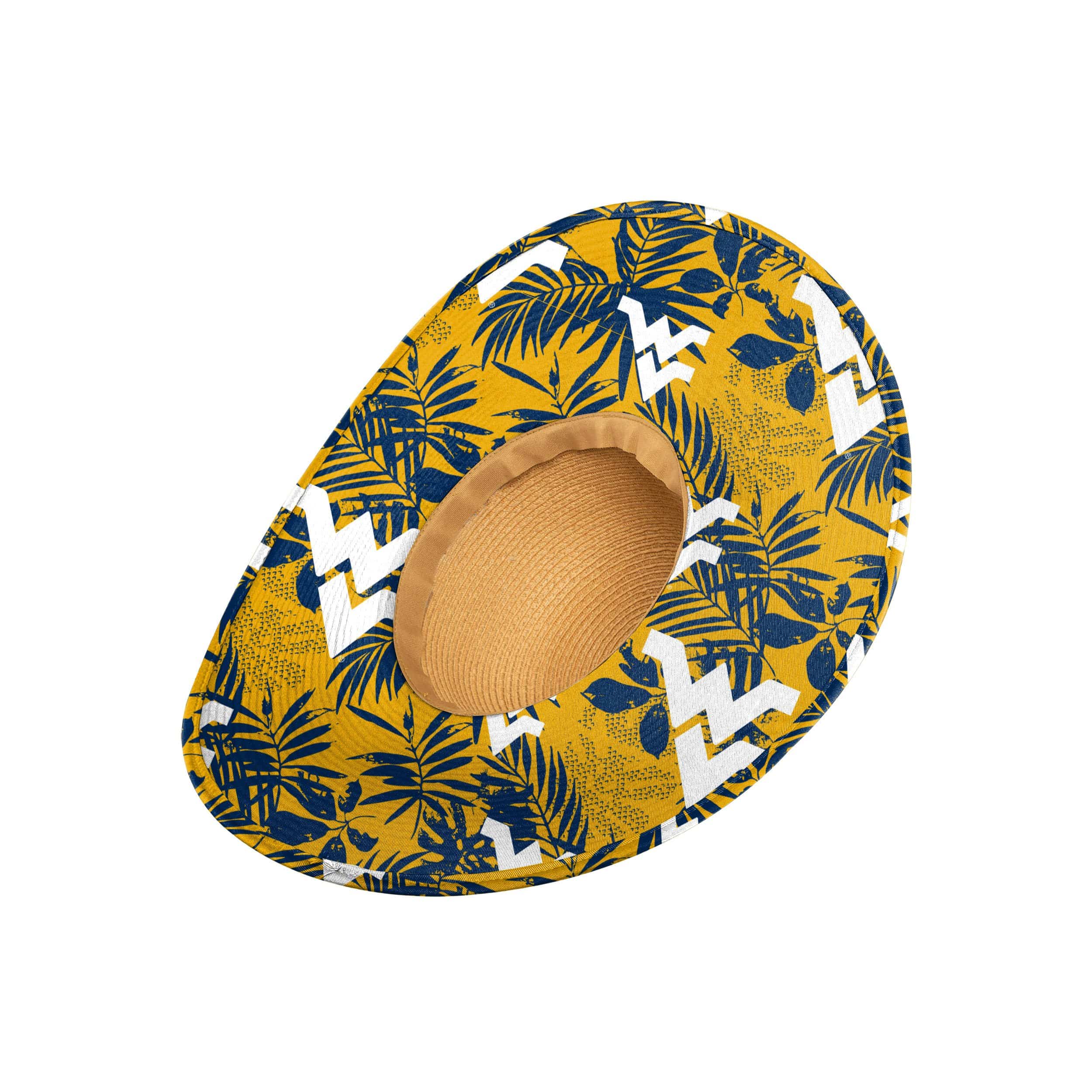 West Virginia Mountaineers NCAA Womens Floral Straw Hat - Image 2