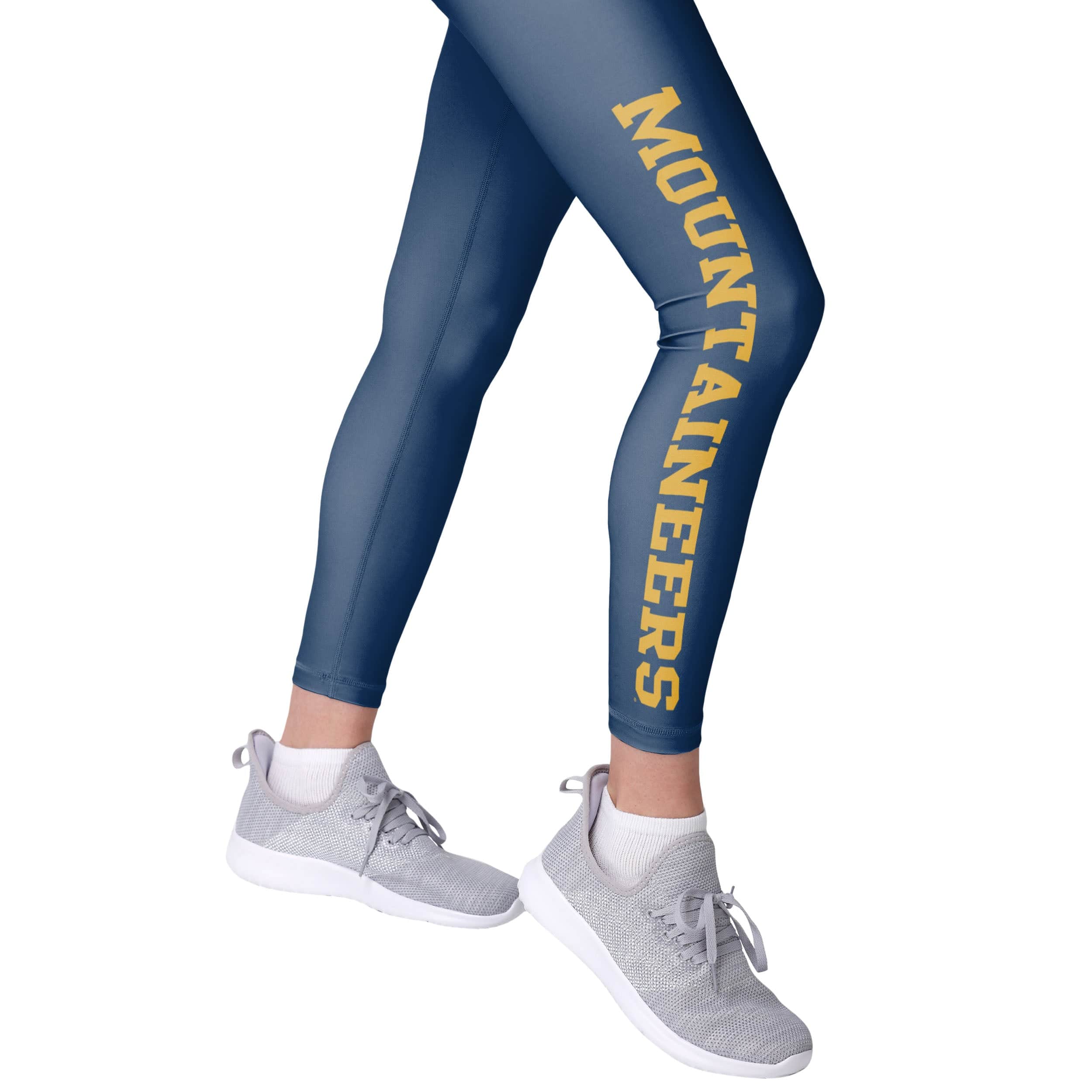 West Virginia Mountaineers NCAA Womens Solid Big Wordmark Leggings - Image 4