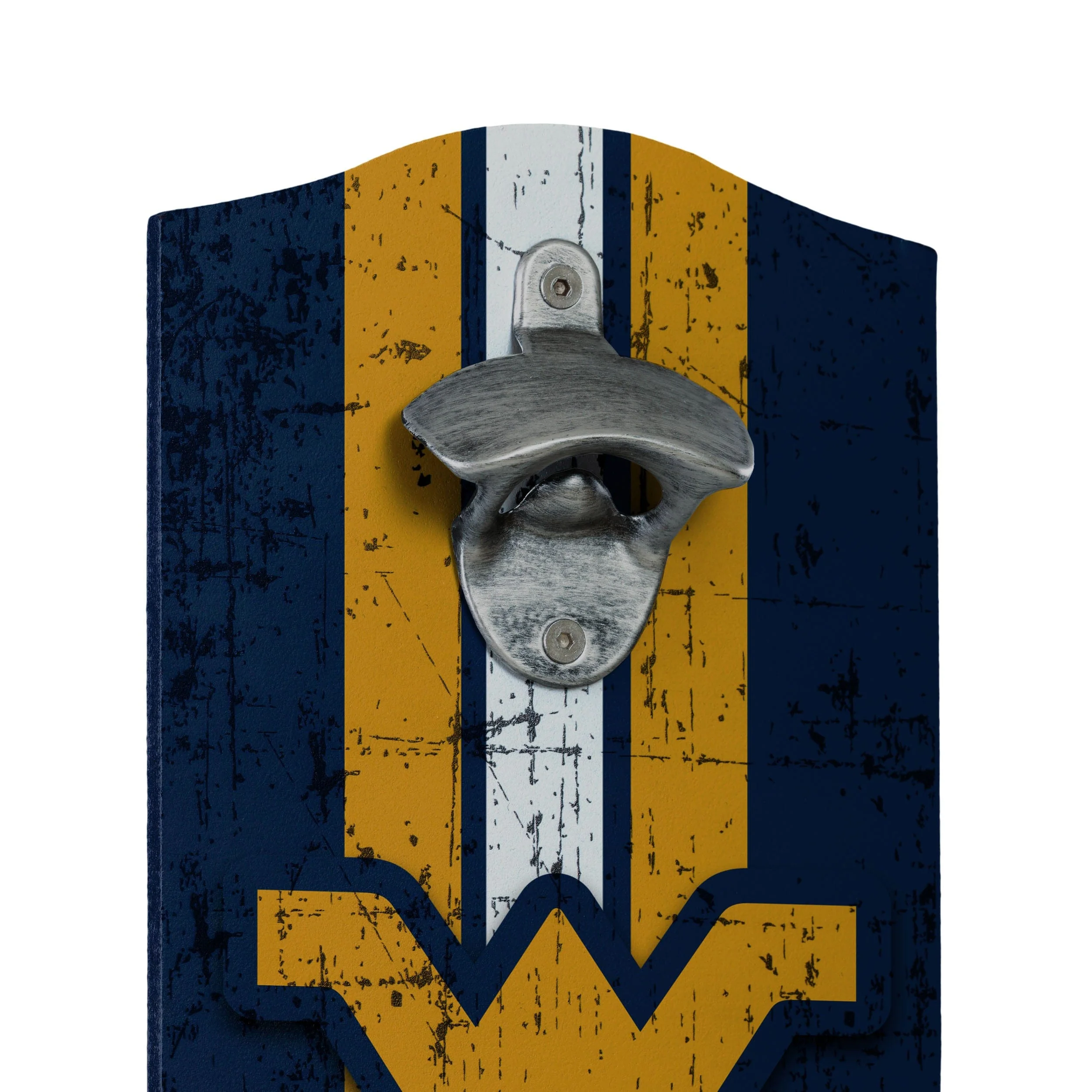 West Virginia Mountaineers NCAA Wooden Bottle Cap Opener Sign - Image 3