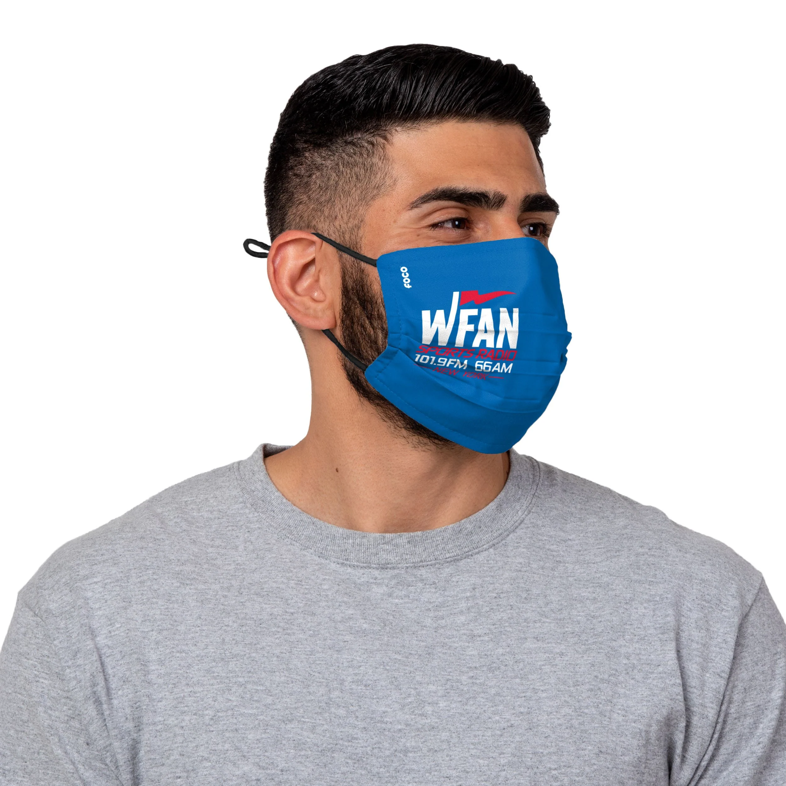 WFAN Solid Big Logo Pleated Face Cover - Image 2