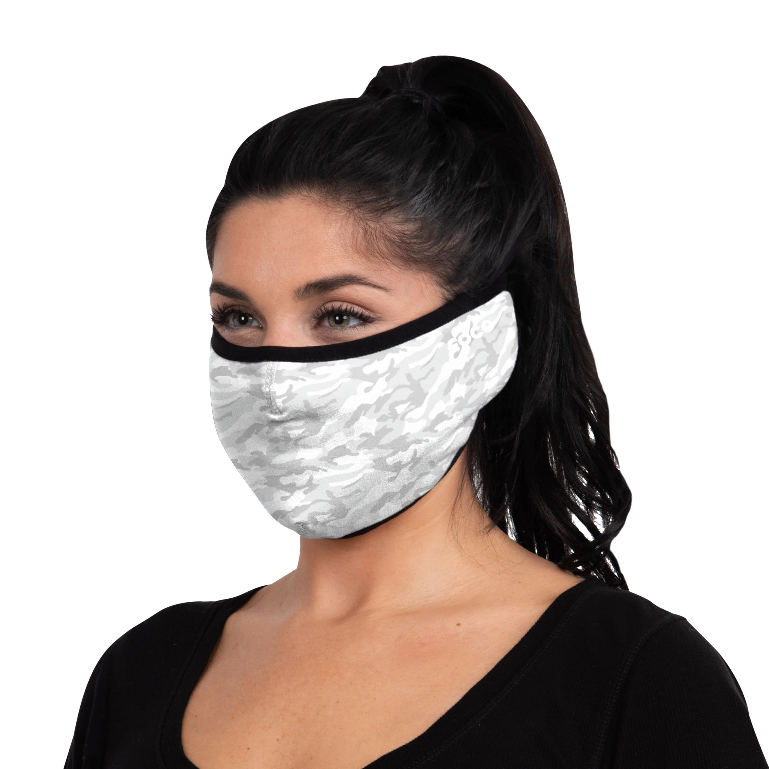 White Camo Earband Face Cover - Image 2