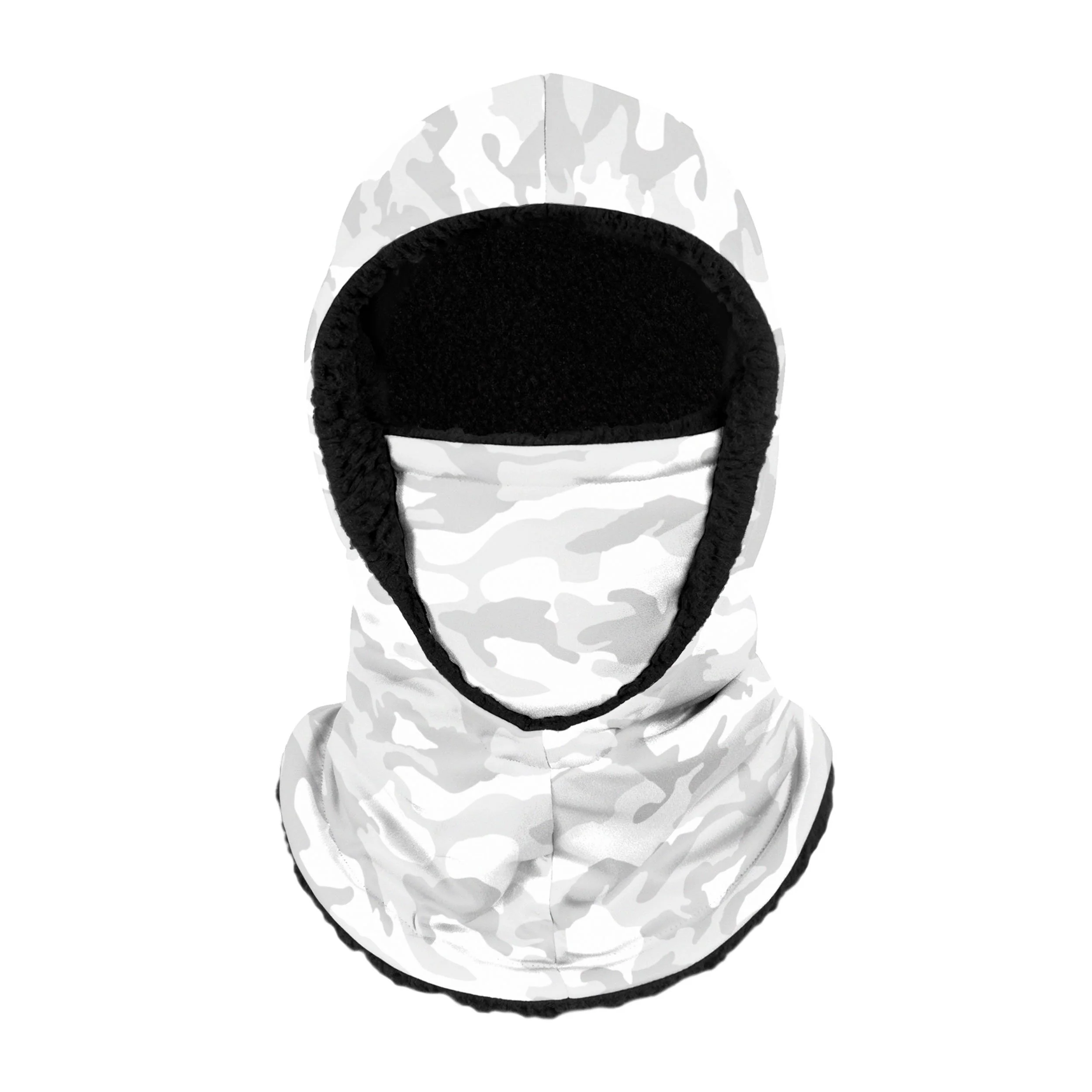White Camo Hooded Gaiter Scarf