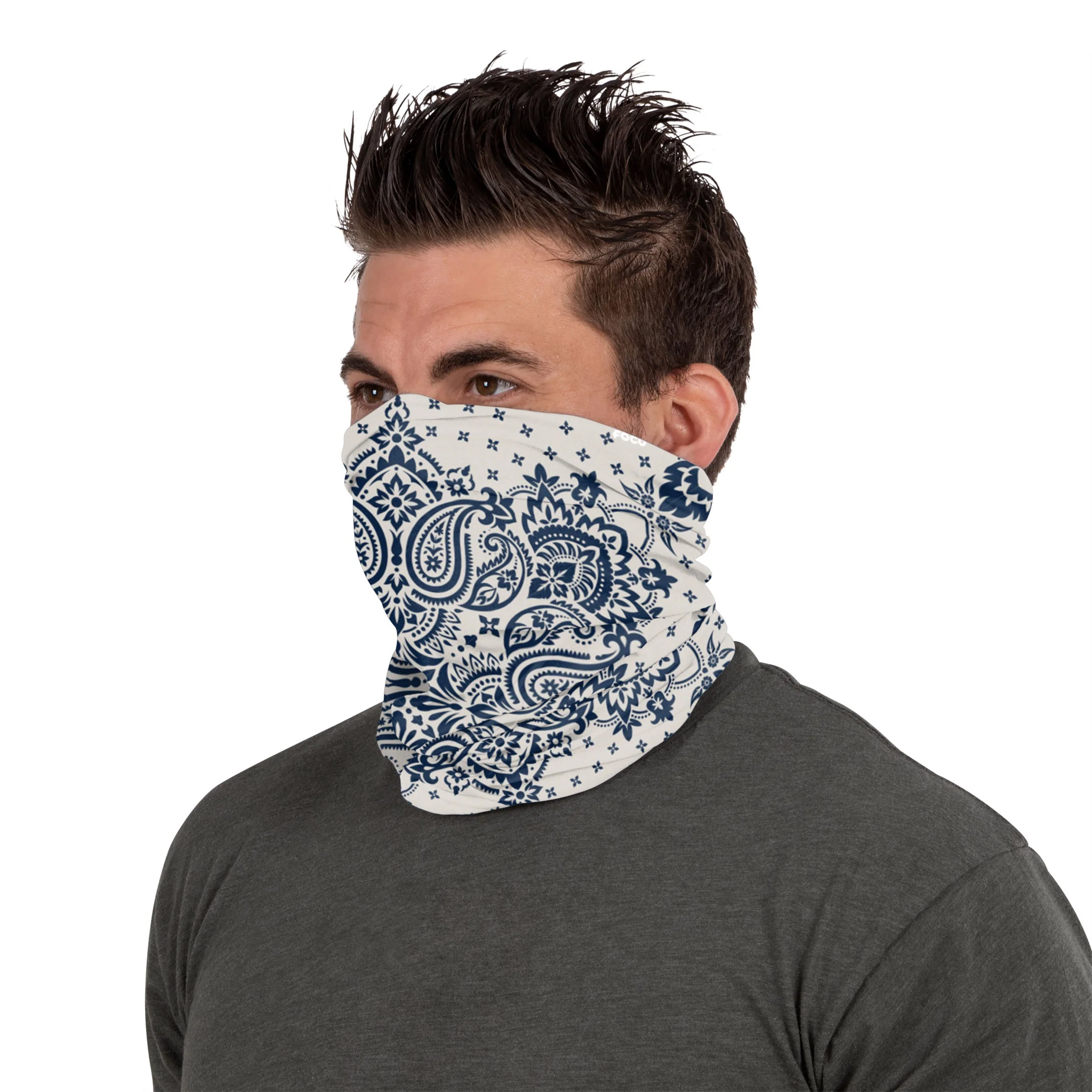 White Mirage Bandana Gaiter Scarf - Image 3