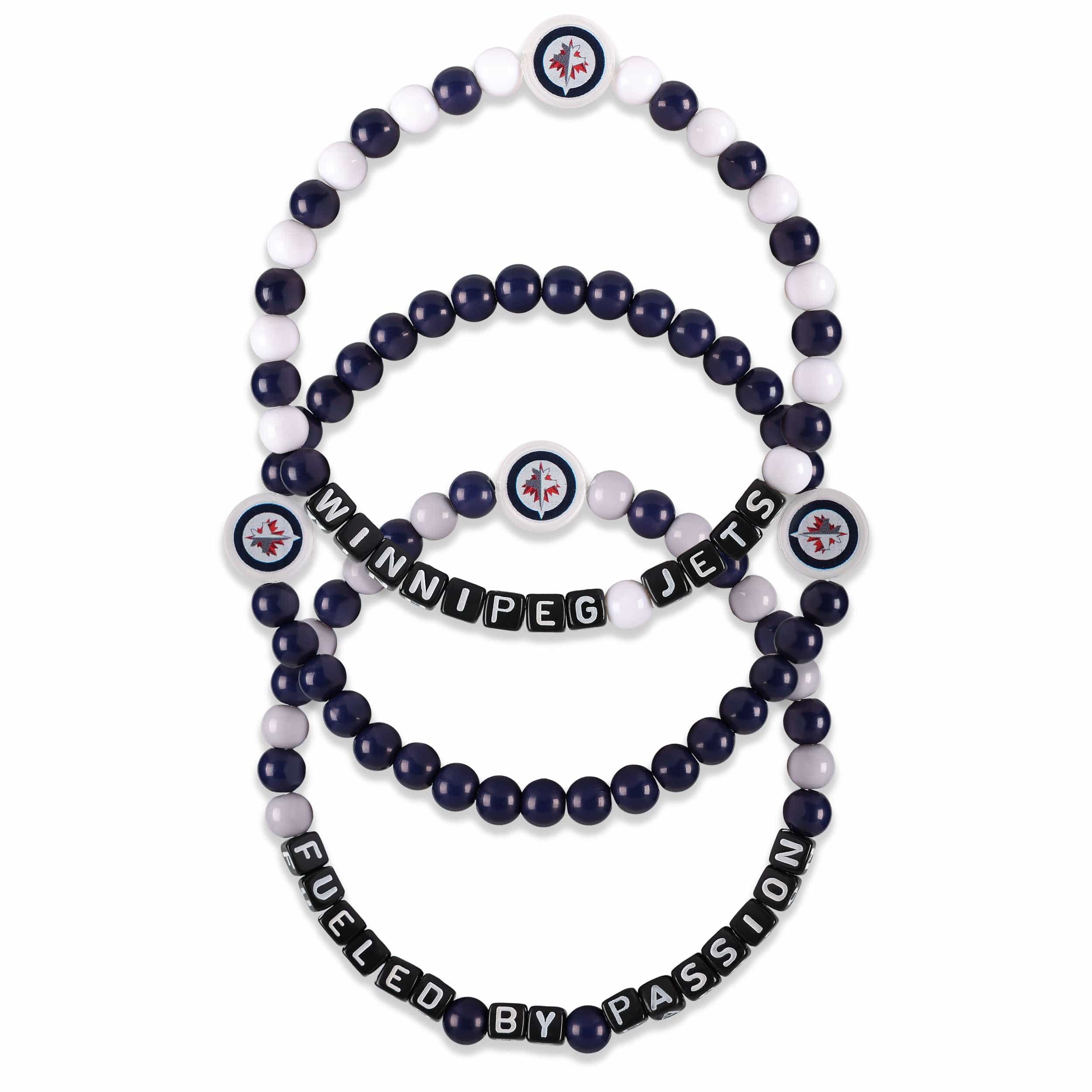 Winnipeg Jets NHL 3 Pack Beaded Friendship Bracelet