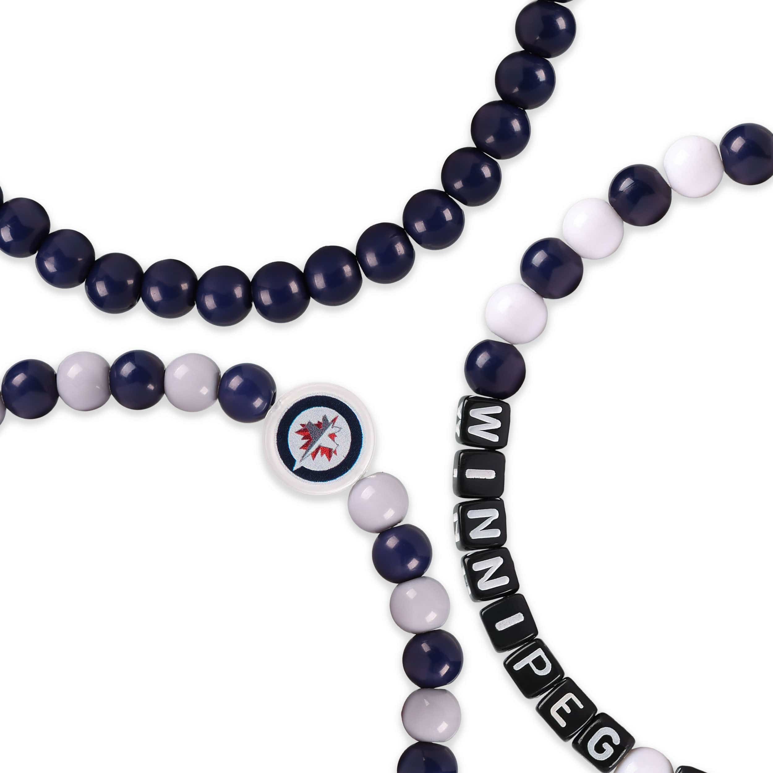 Winnipeg Jets NHL 3 Pack Beaded Friendship Bracelet - Image 2