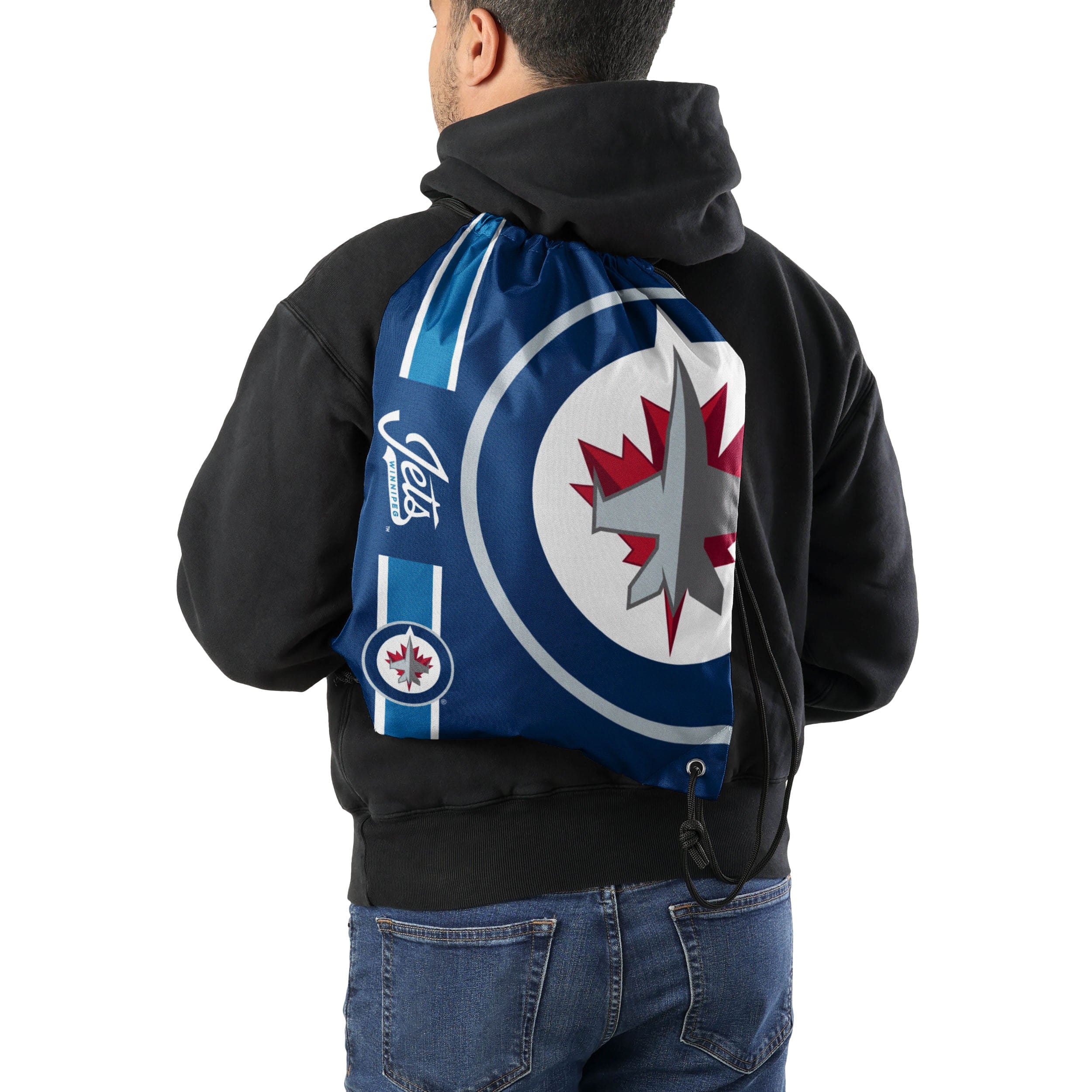 Winnipeg Jets NHL Big Logo Drawstring Backpack - Image 2