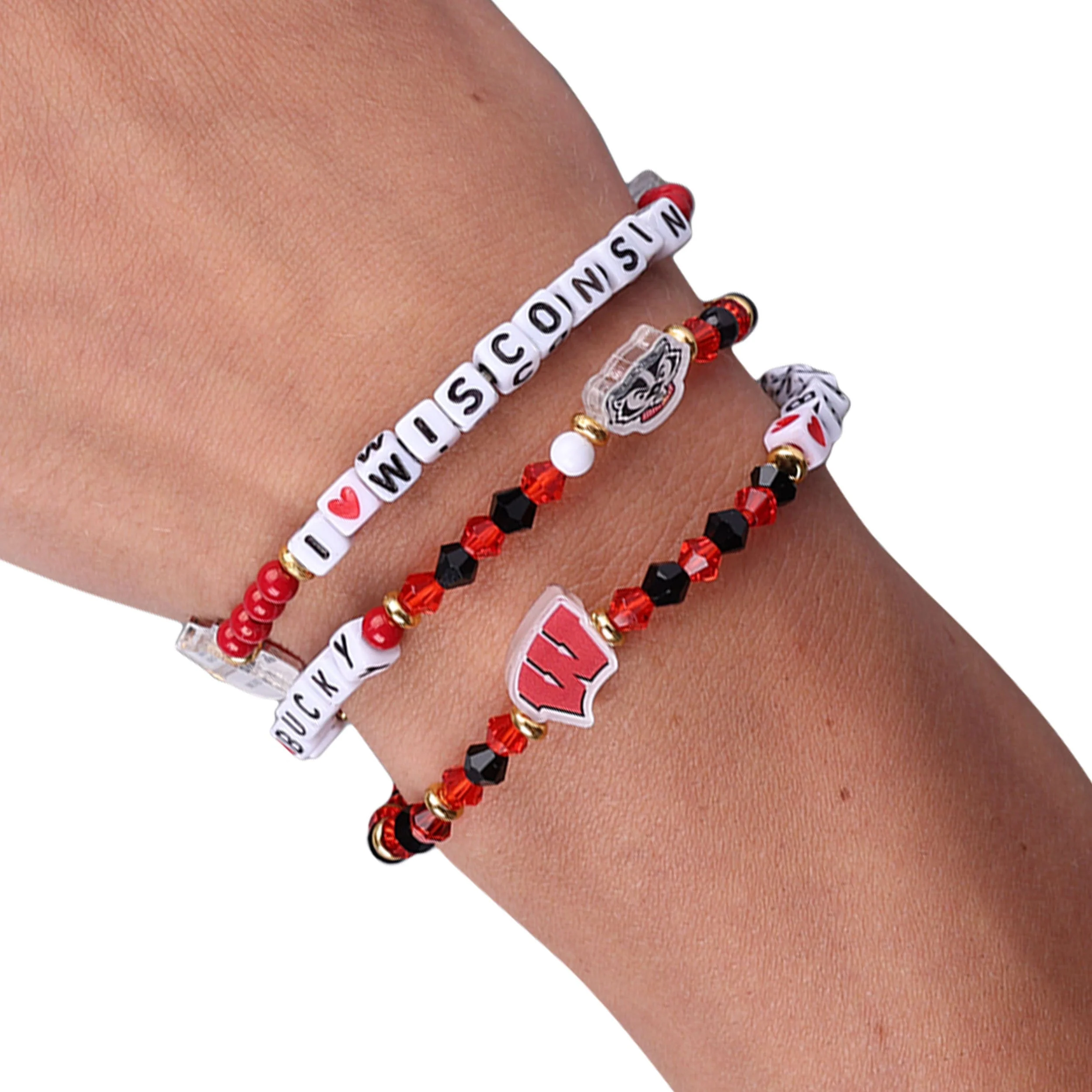 Wisconsin Badgers NCAA 3 Pack Friendship Bracelet - Image 4