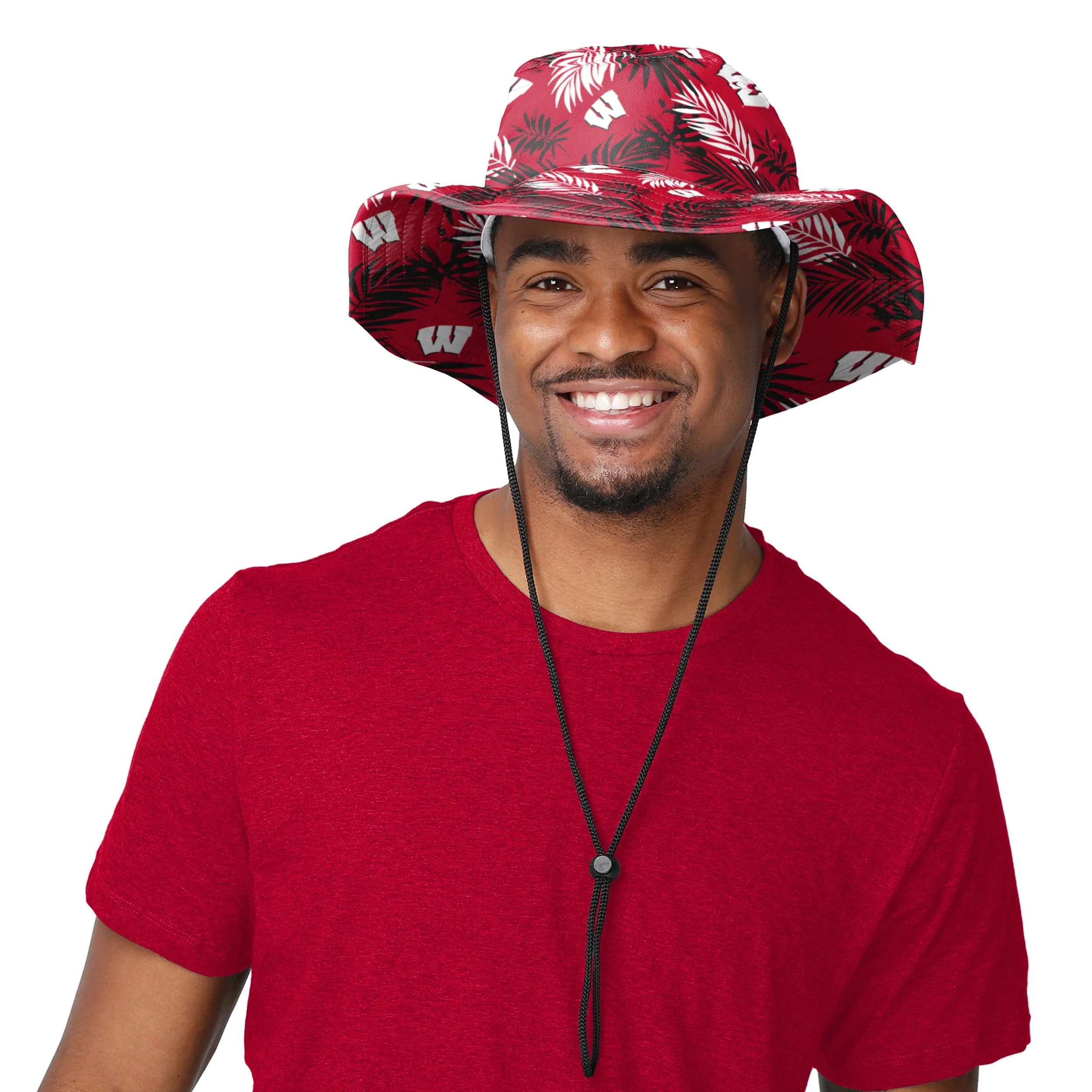 Wisconsin Badgers NCAA Floral Boonie Hat - Image 2