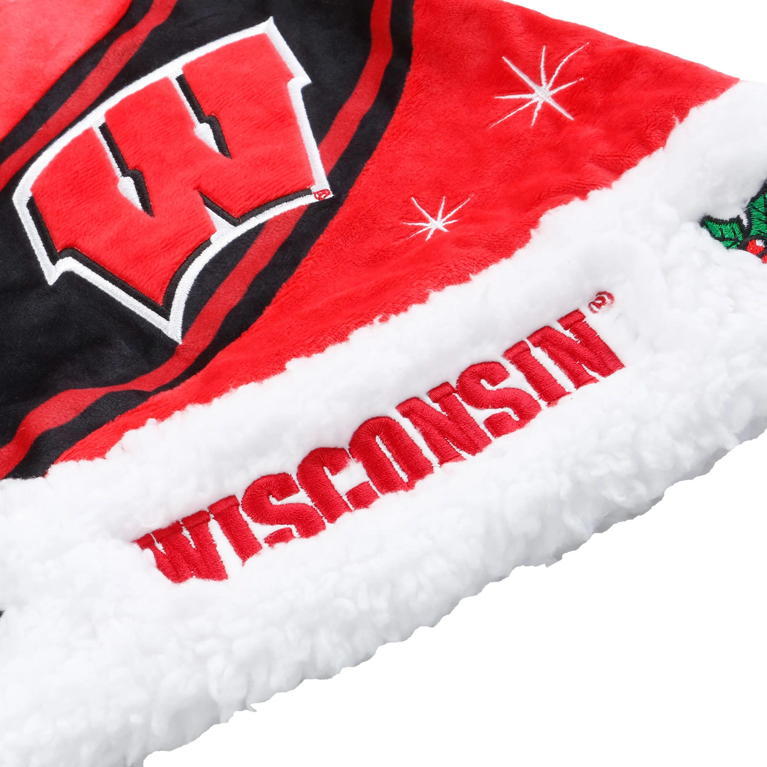 Wisconsin Badgers NCAA High End Santa Hat - Image 2
