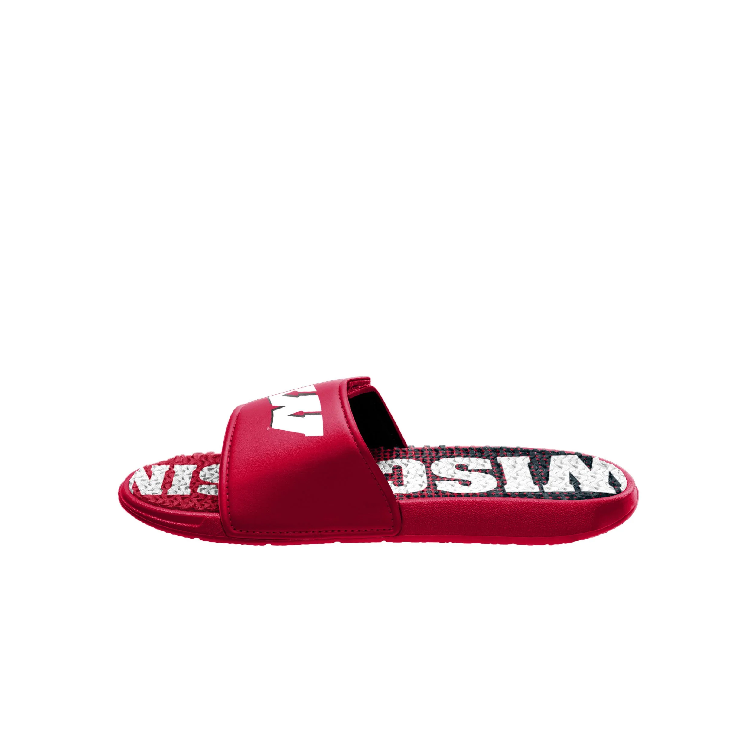 Wisconsin Badgers NCAA Mens Gradient Wordmark Gel Slide - Image 4