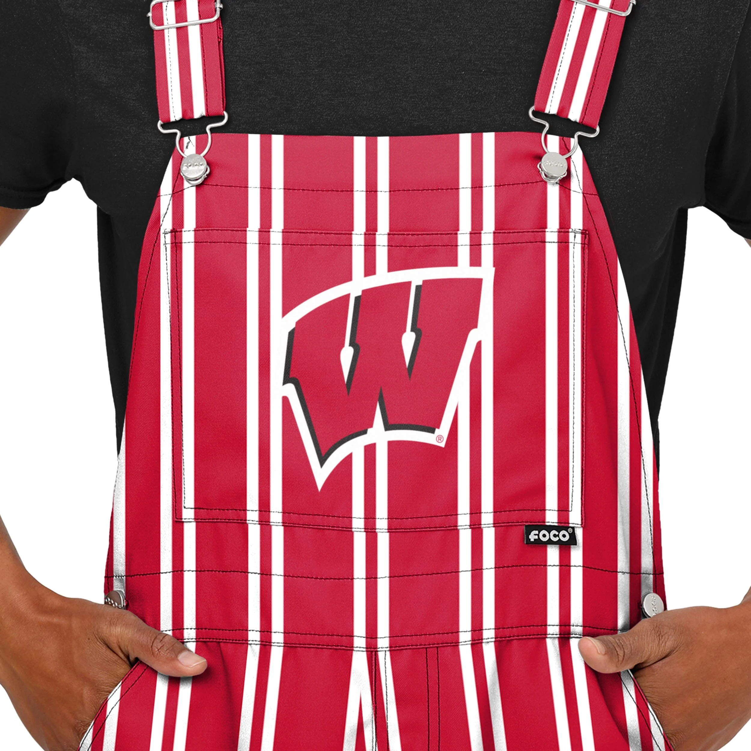 Wisconsin Badgers NCAA Mens Sideline Spirit Bib Overalls - Image 4