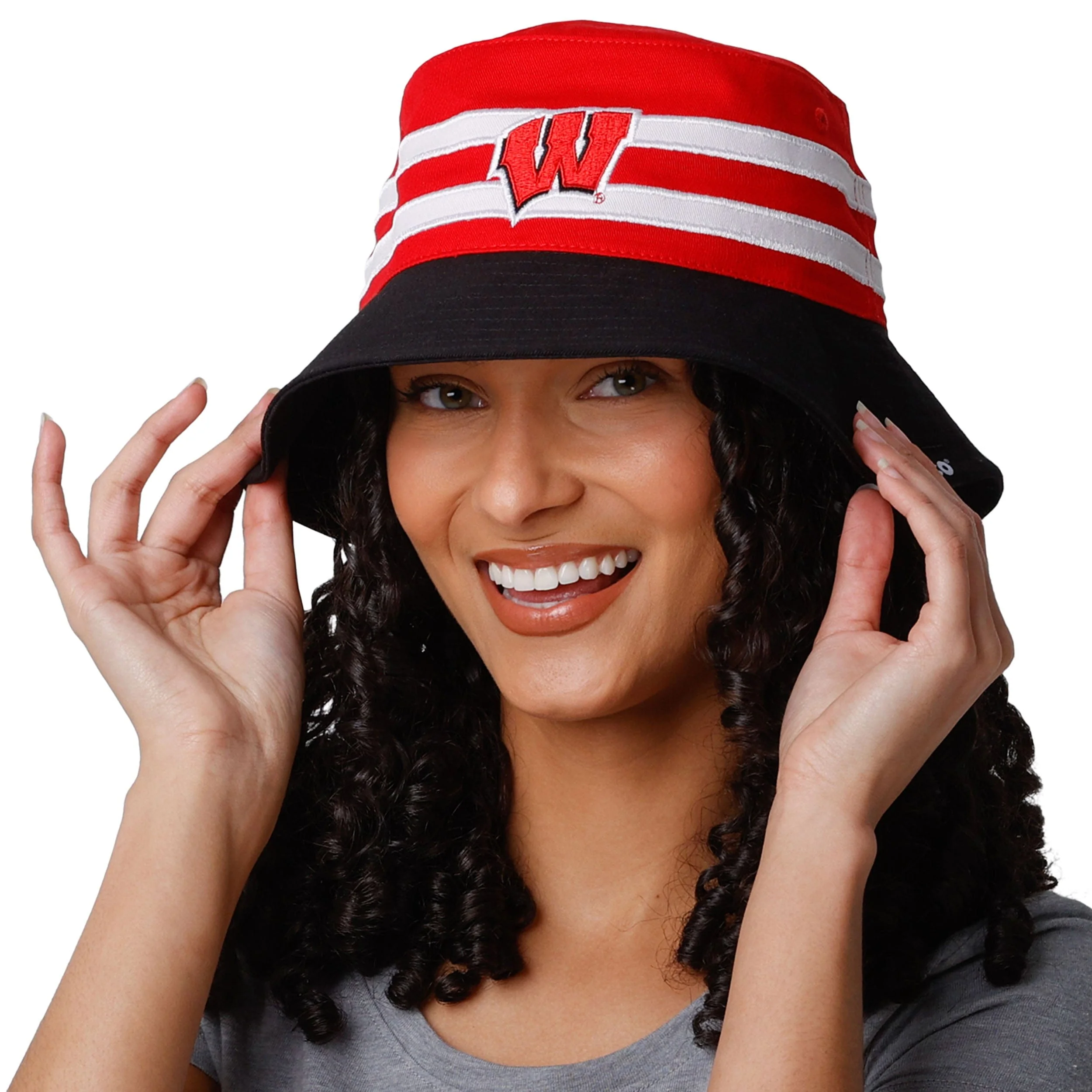 Wisconsin Badgers NCAA Team Stripe Bucket Hat - Image 2
