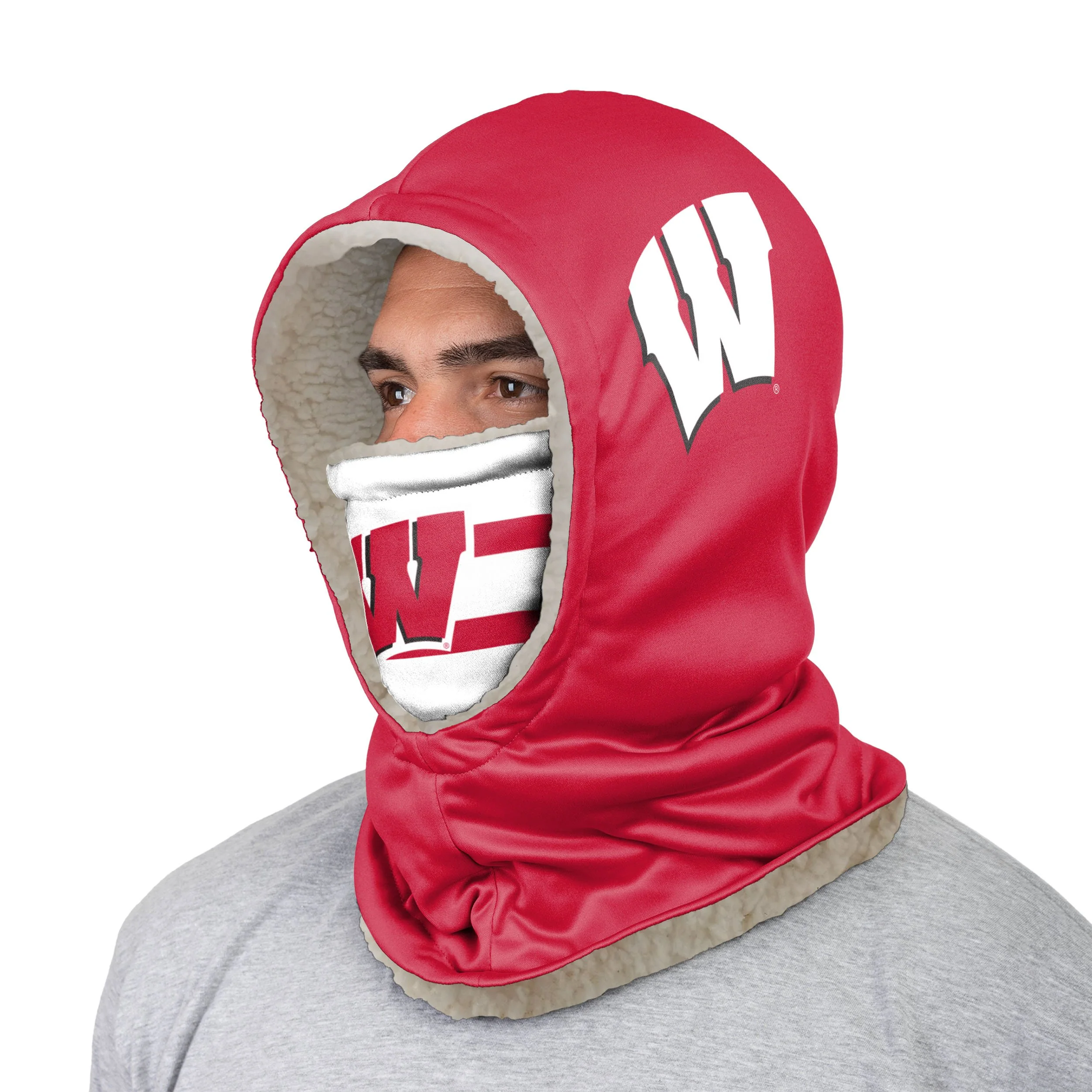 Wisconsin Badgers NCAA Thematic Hooded Gaiter - Image 2