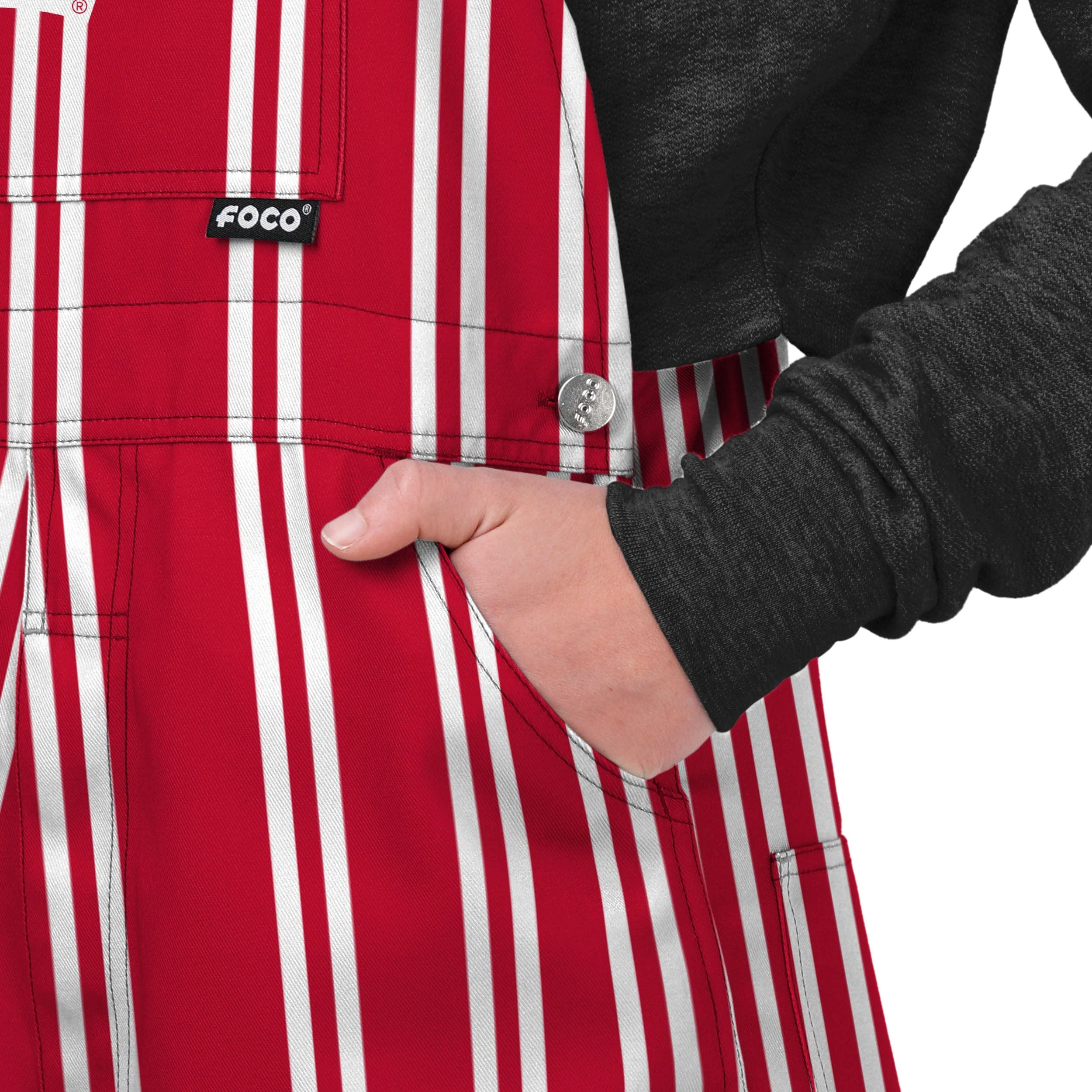 Wisconsin Badgers NCAA Womens Sideline Spirit Bib Overalls - Image 5