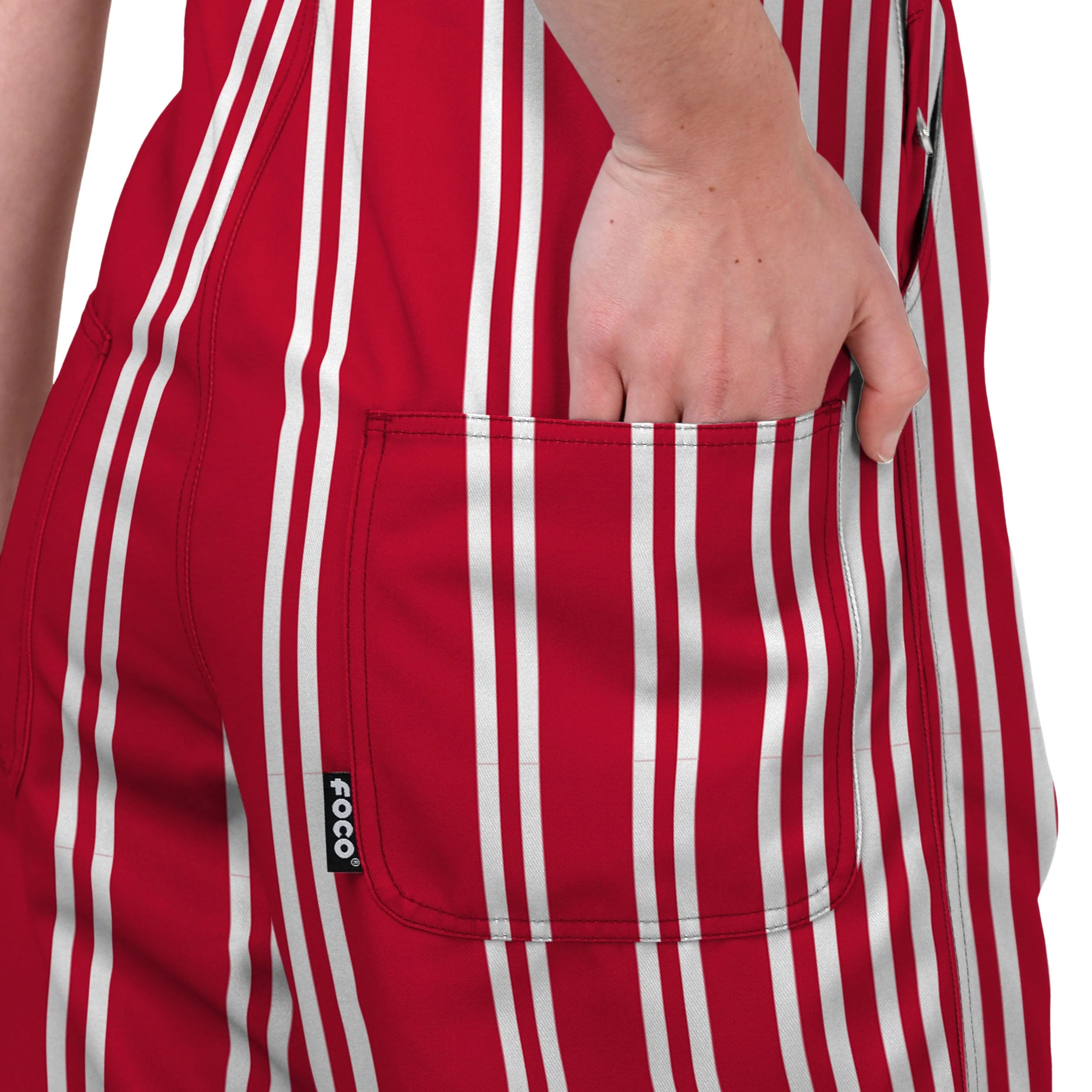 Wisconsin Badgers NCAA Womens Sideline Spirit Bib Overalls - Image 6