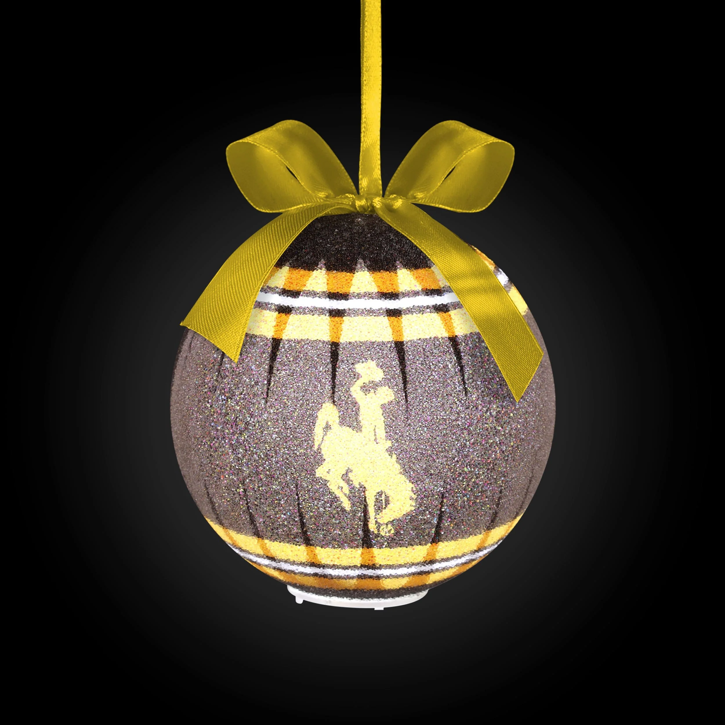 Wyoming Cowboys NCAA LED Shatterproof Ball Ornament - Image 2