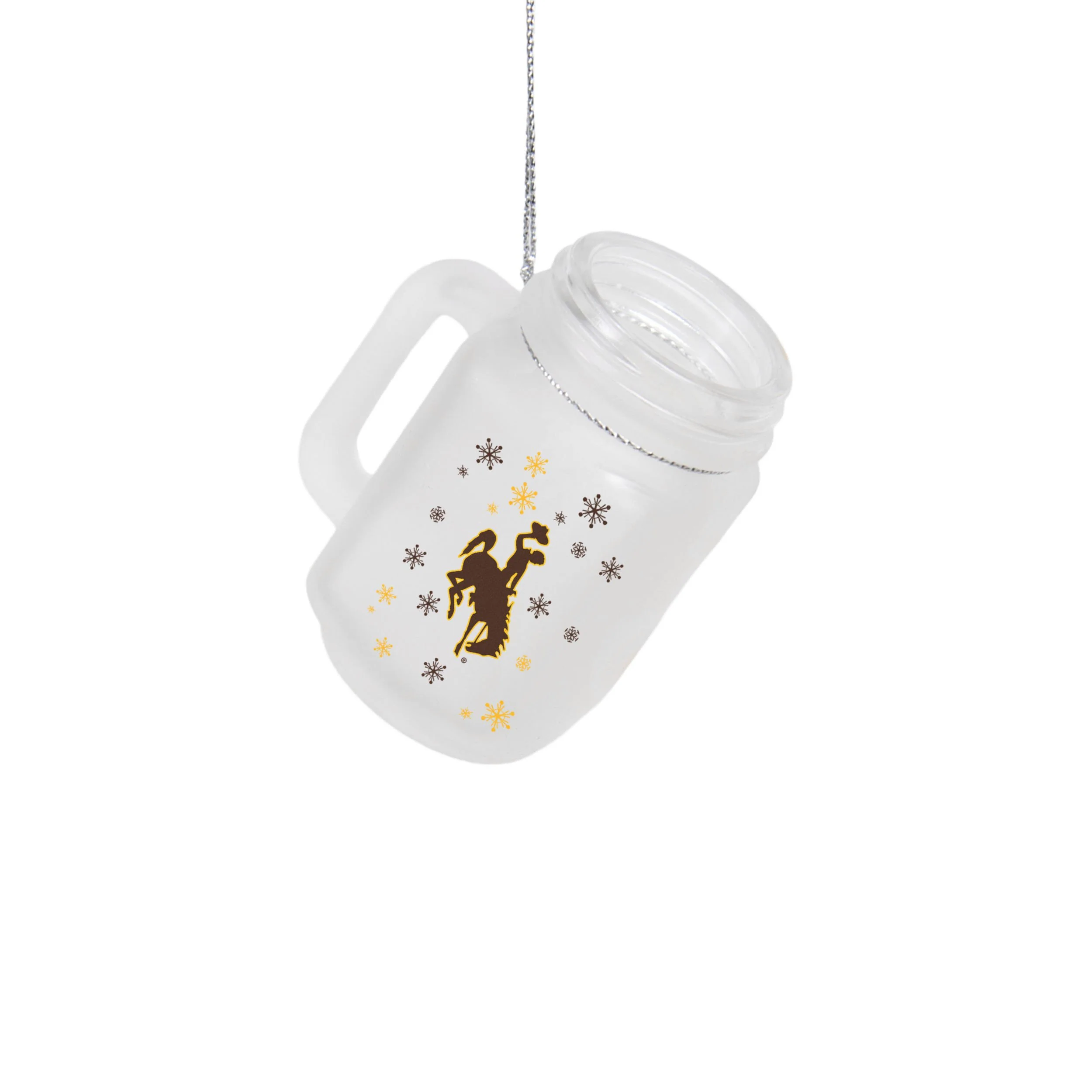 Wyoming Cowboys NCAA Mason Jar Ornament