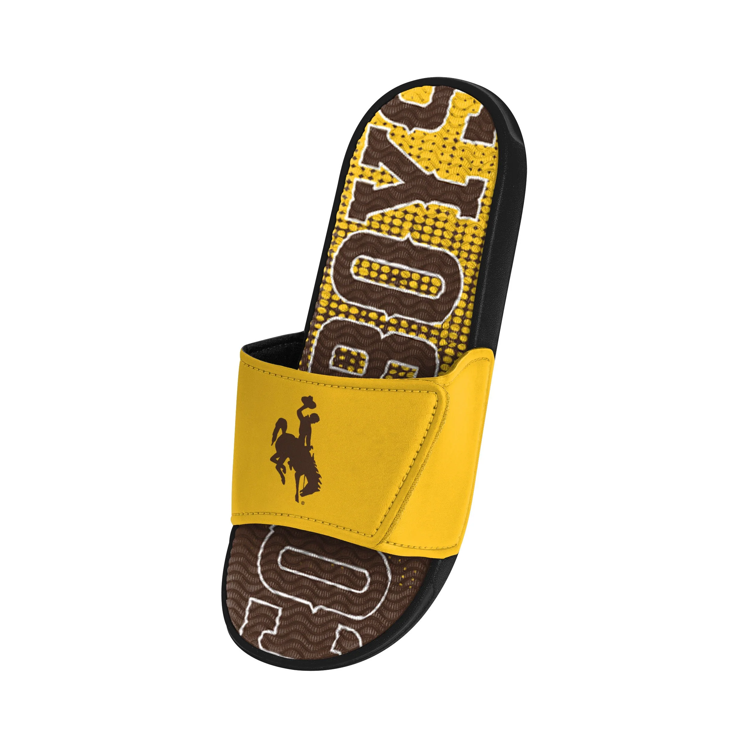 Wyoming Cowboys NCAA Mens Gradient Wordmark Gel Slide - Image 3