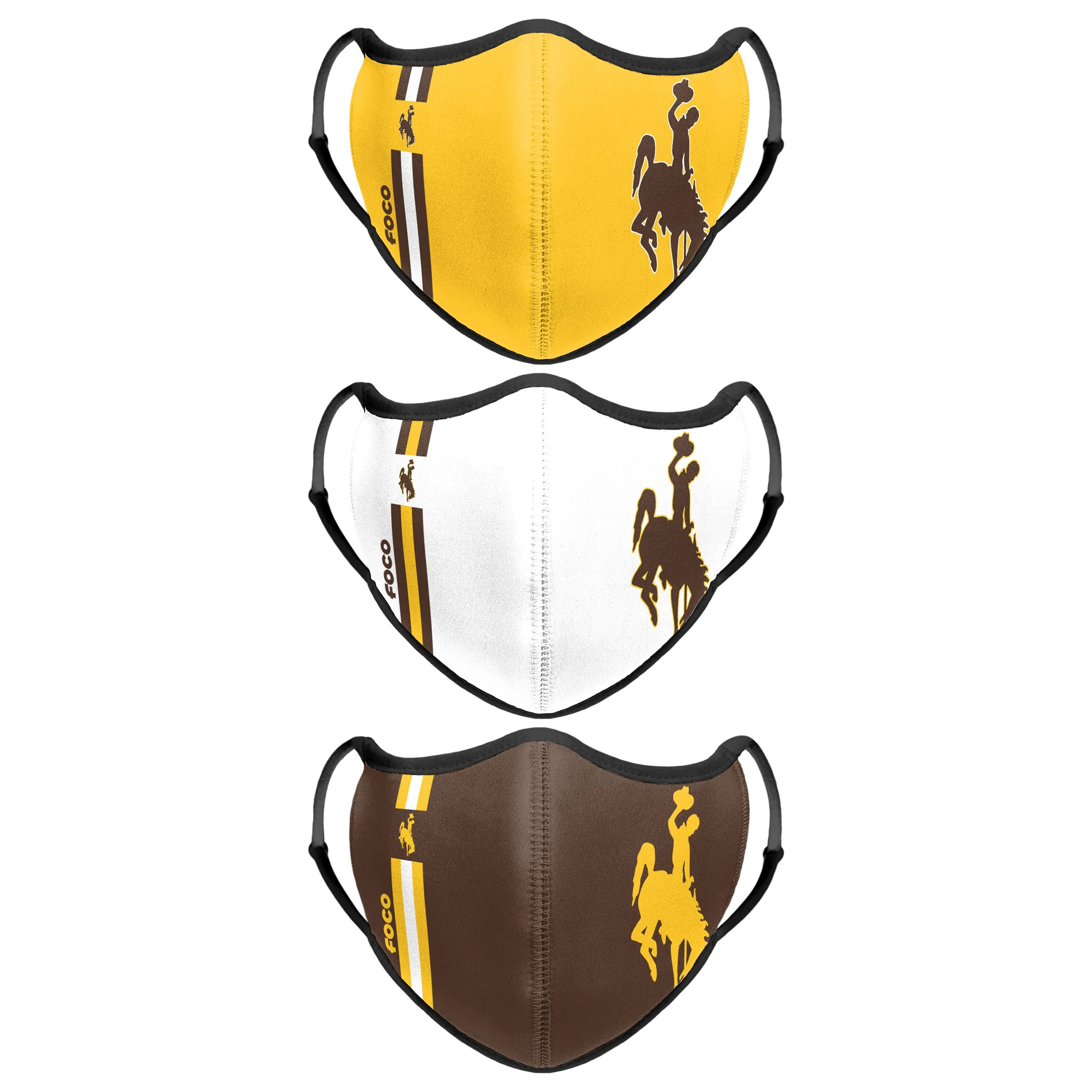 Wyoming Cowboys NCAA Sport 3 Pack Face Cover
