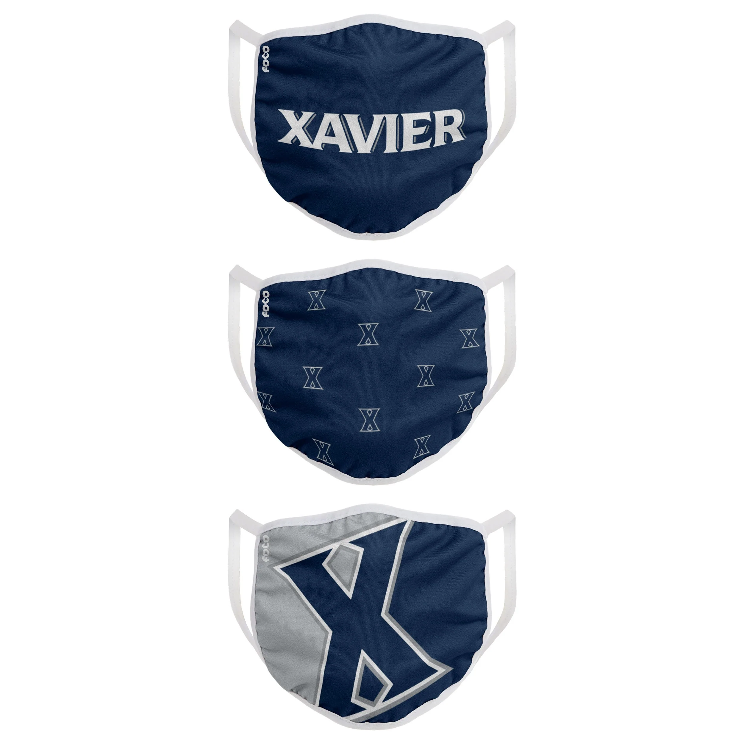 Xavier Musketeers NCAA 3 Pack Face Cover - Image 2