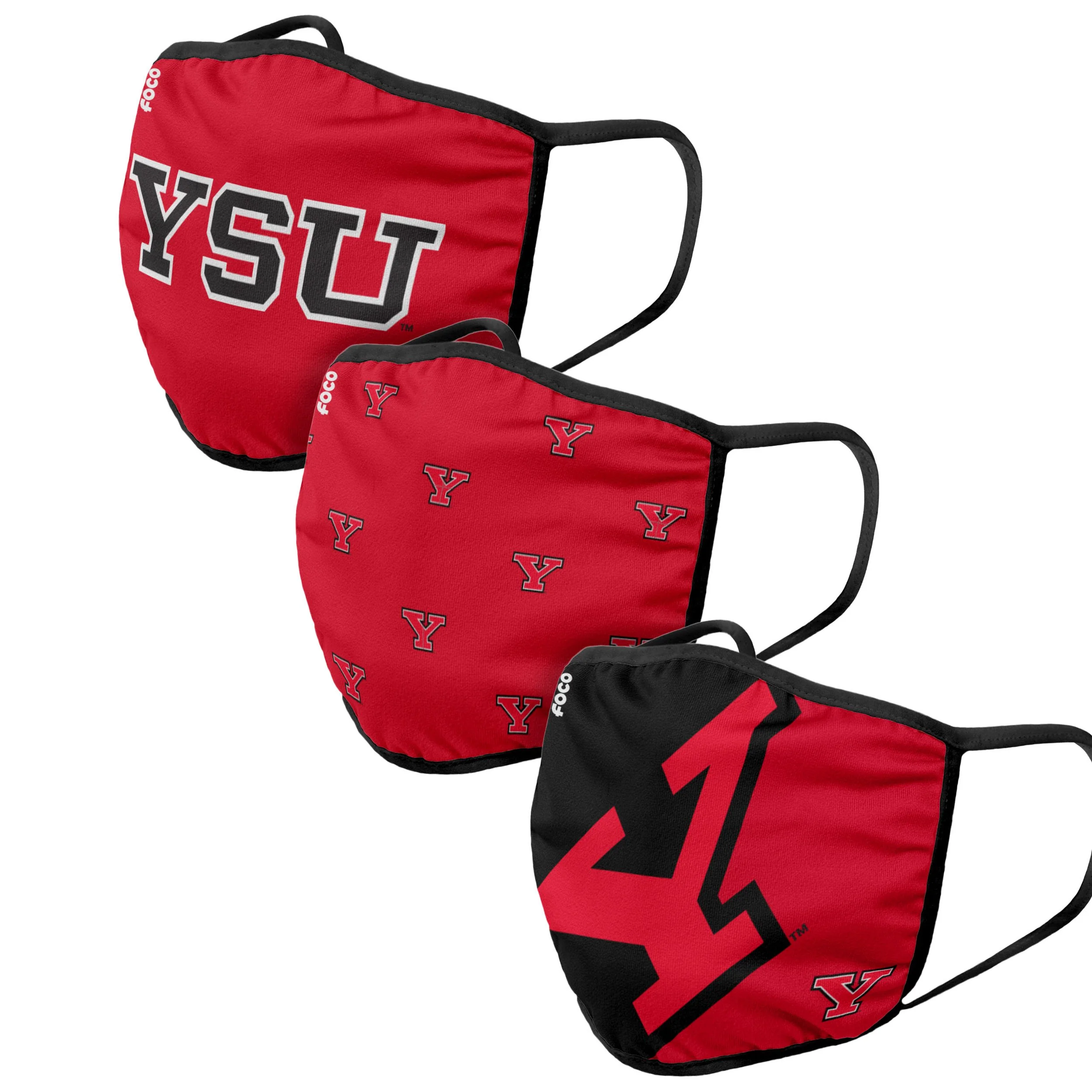 Youngstown State Penguins NCAA 3 Pack Face Cover
